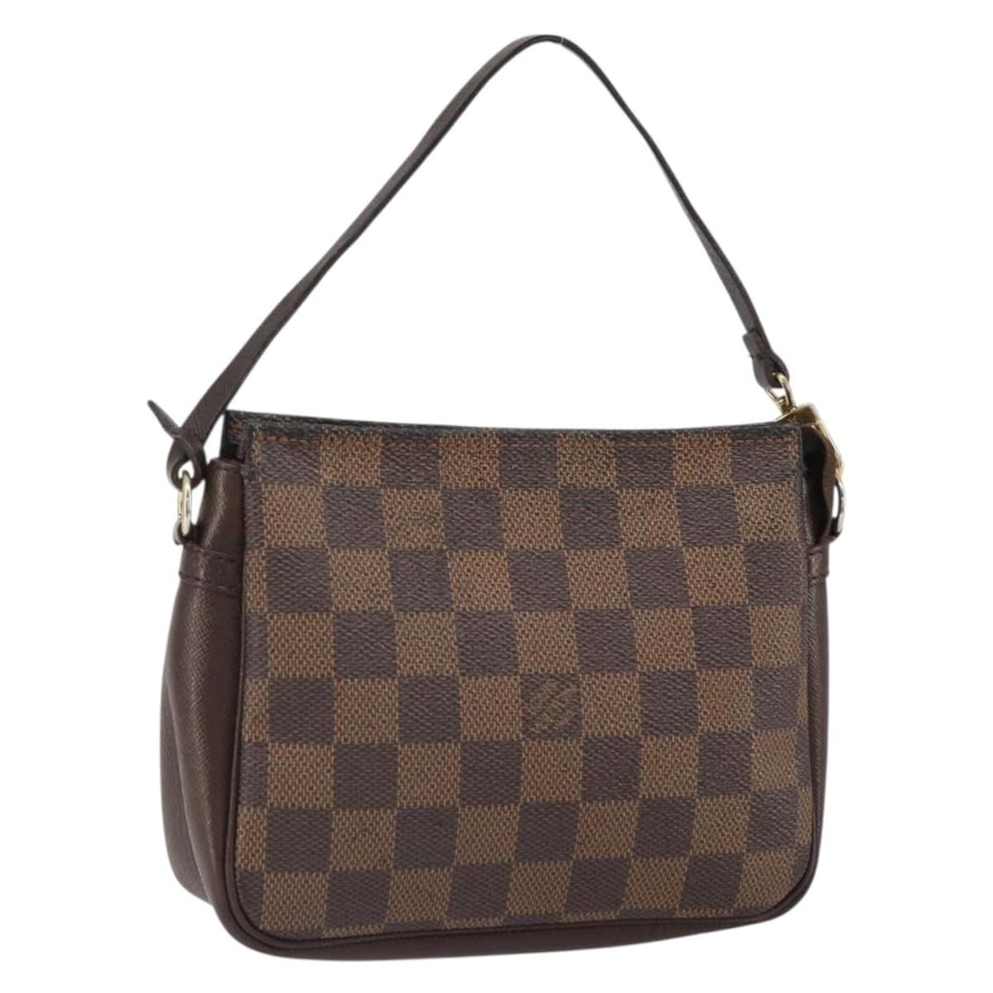 Damier Ebene Canvas Makeup Pouch N51982 by Louis Vuitton: Damier Ebene Canvas Makeup Pouch N51982 by Louis Vuitton This Louis Vuitton Damier Ebene makeup pouch features the signature Damier Ebene canvas exterior with a classic brown checkered pattern. The po