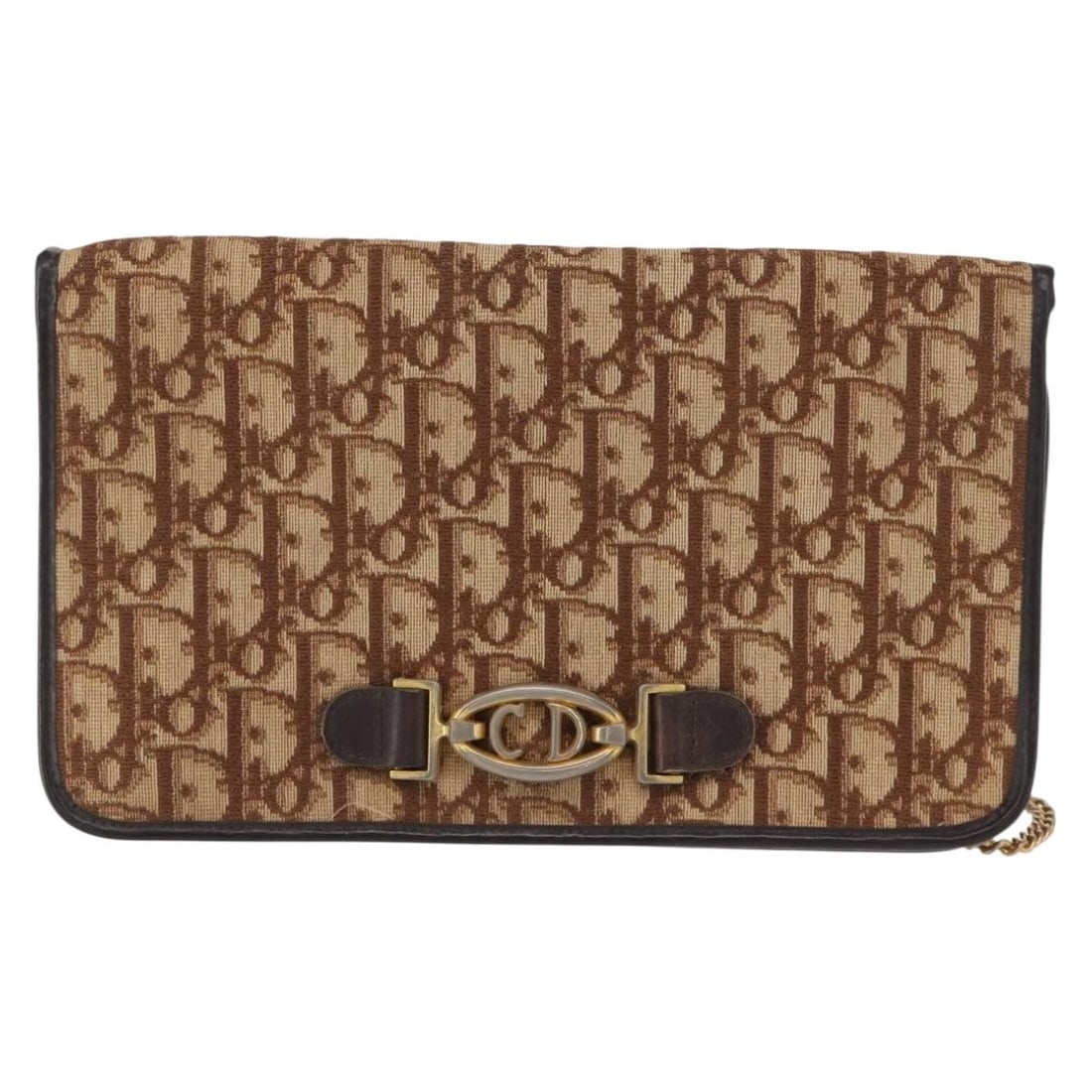 Beige Canvas Vintage Trotter Shoulder Bag by Christian Dior: Beige Canvas Vintage Trotter Shoulder Bag by Christian Dior This Christian Dior Vintage Trotter Shoulder Bag is crafted from beige canvas and designed for women. Made in France, it features a classic