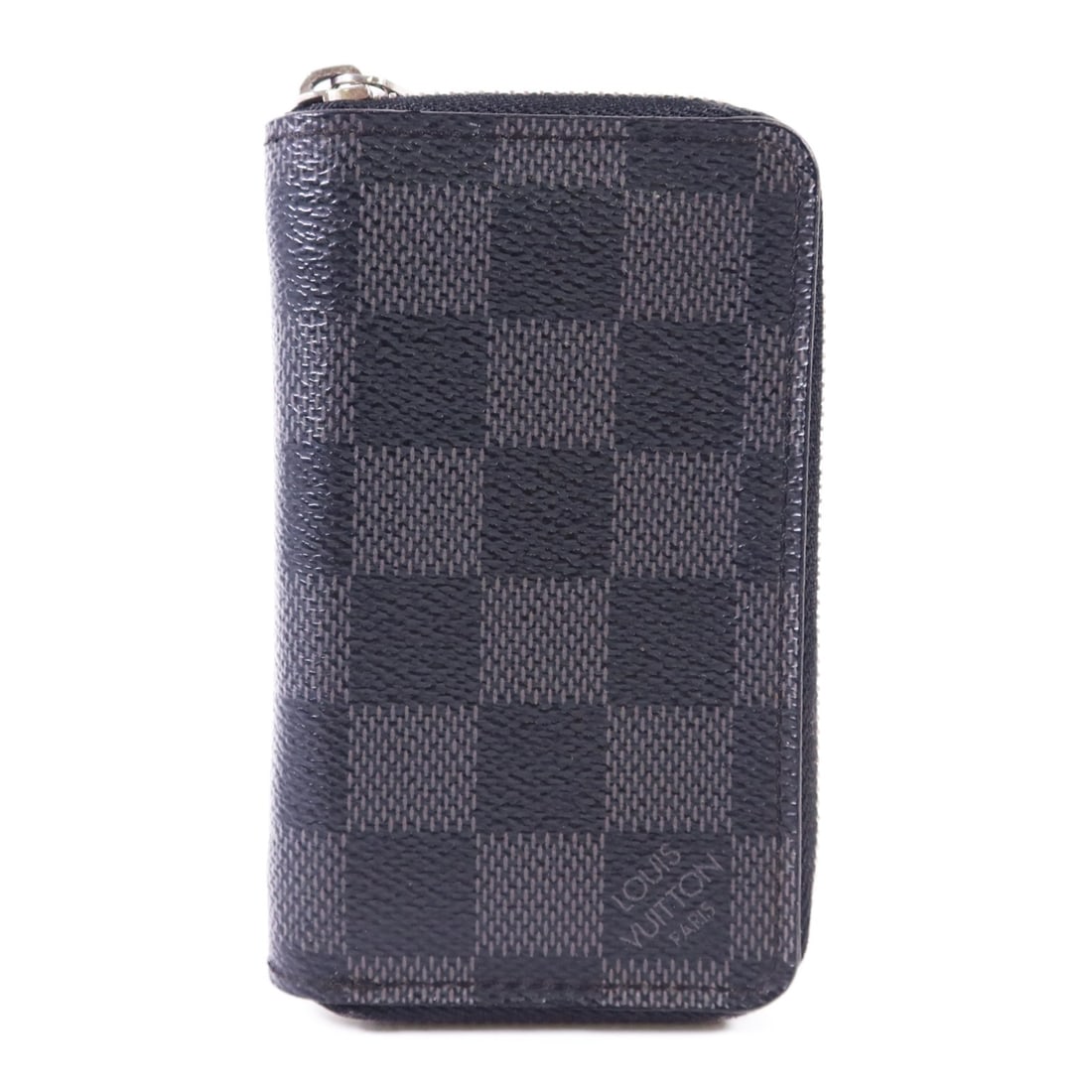 Damier Graphite Black SHW Card Holder by Louis Vuitton N63076 (1 of 14)