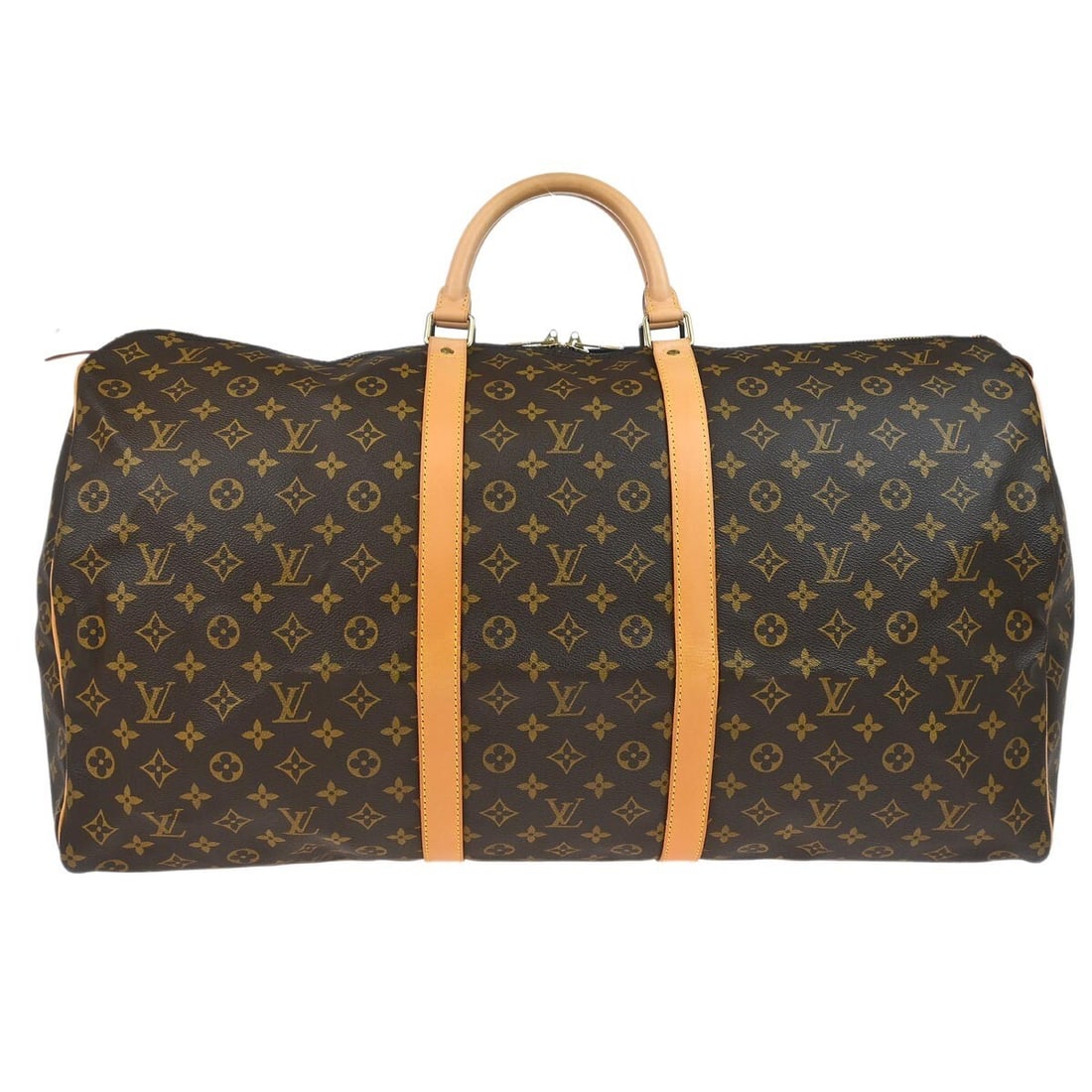 Louis Vuitton Keepall 60 Monogram Duffle Bag M41422 Vintage Travel: Louis Vuitton Keepall 60 Monogram Duffle Bag M41422 Vintage Travel This vintage Louis Vuitton Monogram Keepall 60 Duffle Handbag is designed for travel with a spacious interior and classic style. Cons