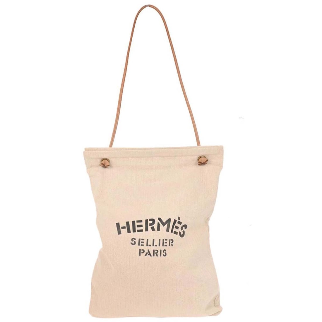 Hermes Aline Canvas Shoulder Bag Beige 35cm x 46cm: Hermes Aline Canvas Shoulder Bag Beige 35cm x 46cm Hermes Aline Bag in beige canvas, designed for women. The exterior is in good condition with some stains, while the interior is in very good conditio