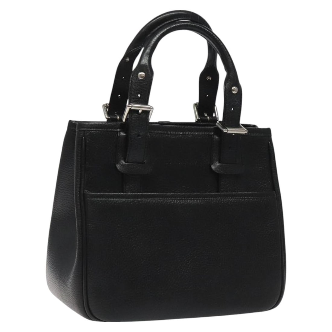 Black Leather Vintage Burberry Handbag for Women: Black Leather Vintage Burberry Handbag for Women This Burberry vintage handbag is crafted from black leather and designed for women. It features metal fittings and offers a classic, timeless look. The