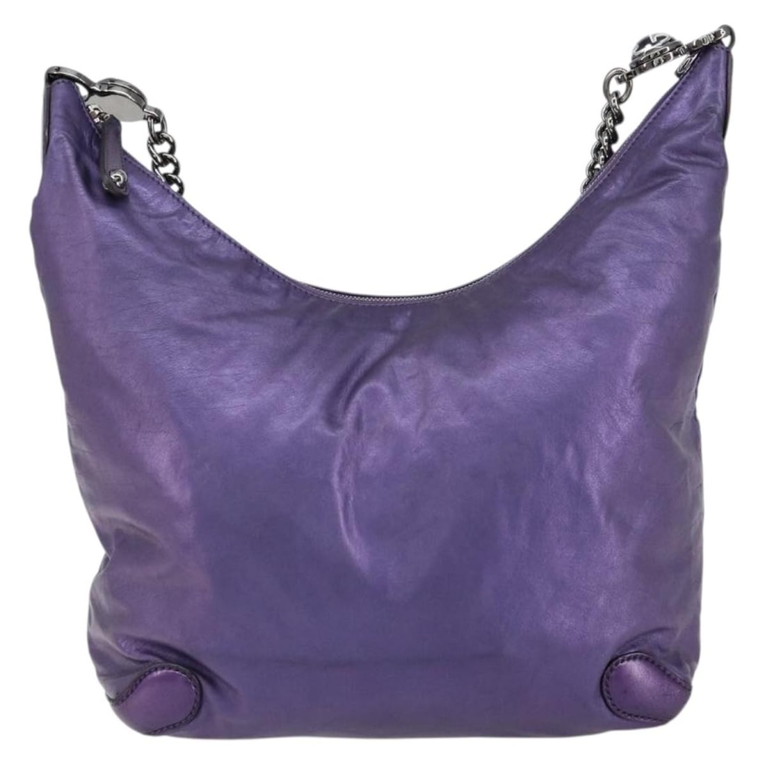 Purple Leather Gucci Galaxy Shoulder Bag 25cm by 23cm by 10cm: Purple Leather Gucci Galaxy Shoulder Bag 25cm by 23cm by 10cm This pre-owned Gucci Galaxy Hobo is a women's leather shoulder bag in purple. It features a chain shoulder strap and a spacious design sui