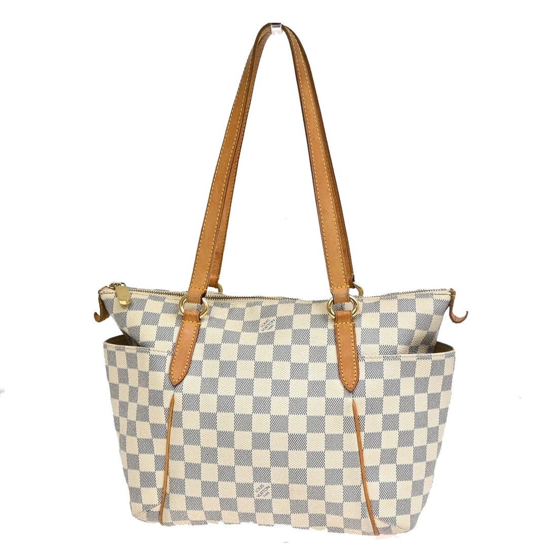Louis Vuitton Damier Canvas White Totally Purse 28cm by 25cm by 12cm: Louis Vuitton Damier Canvas White Totally Purse 28cm by 25cm by 12cm Louis Vuitton Totally handbag crafted in white canvas, designed for women. This handbag features a spacious interior suitable for e
