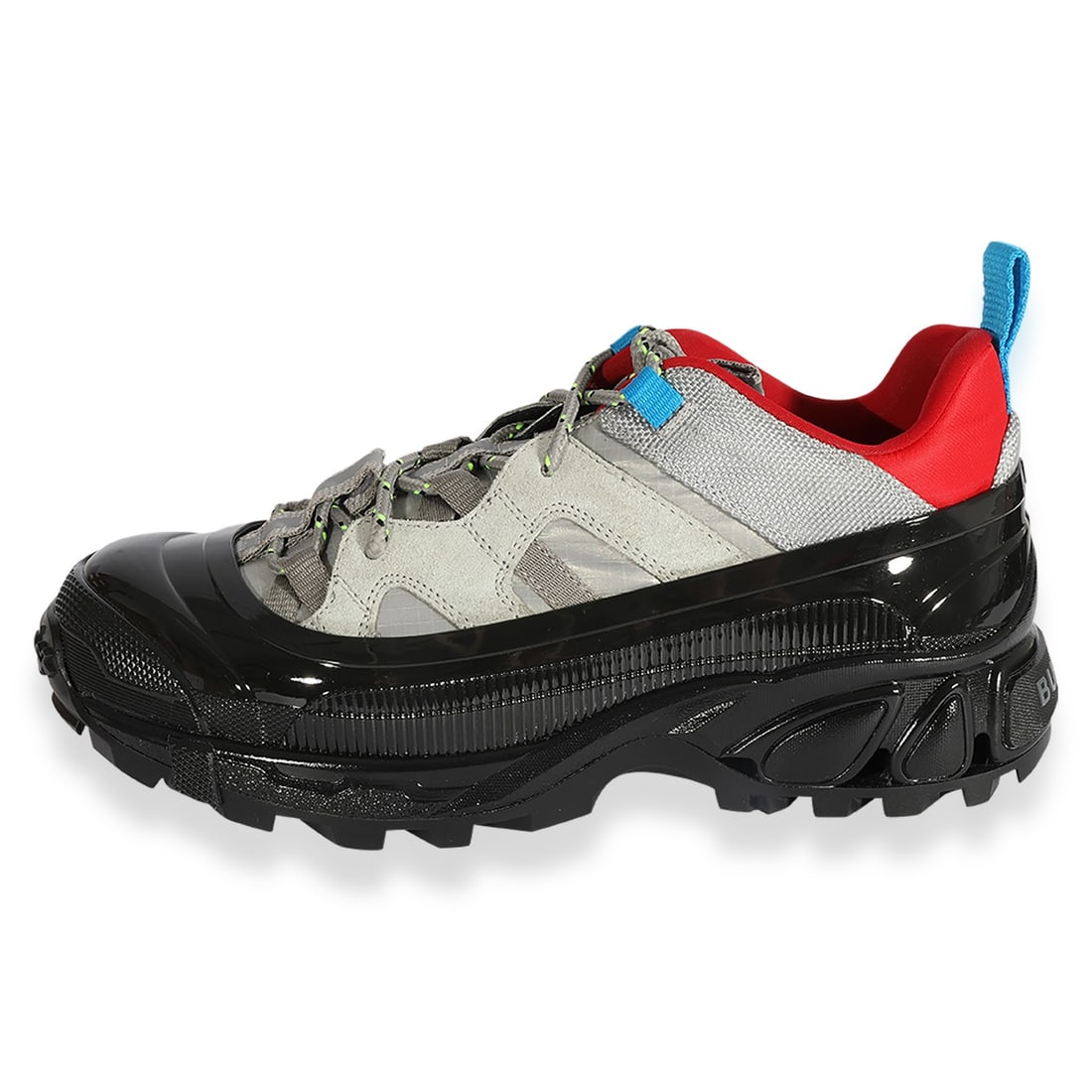 Burberry Women's Arthur Sneakers Grey Red Italy with Box: Burberry Women's Arthur Sneakers Grey Red Italy with Box The Burberry Women's Arthur 'Grey Red' sneakers are a stylish addition to your lifestyle footwear collection. Crafted in Italy, these pre-owned