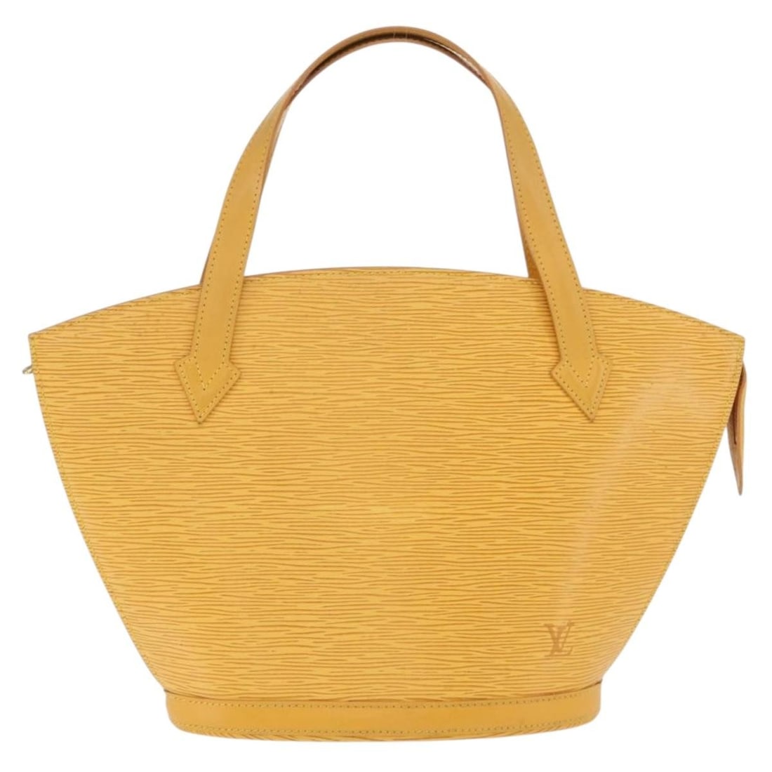 Yellow Epi Leather Louis Vuitton Saint Jacques Tote 44cm: Yellow Epi Leather Louis Vuitton Saint Jacques Tote 44cm This Louis Vuitton Saint Jacques handbag crafted from yellow Epi leather offers a spacious design suitable for female use. It features metal fi
