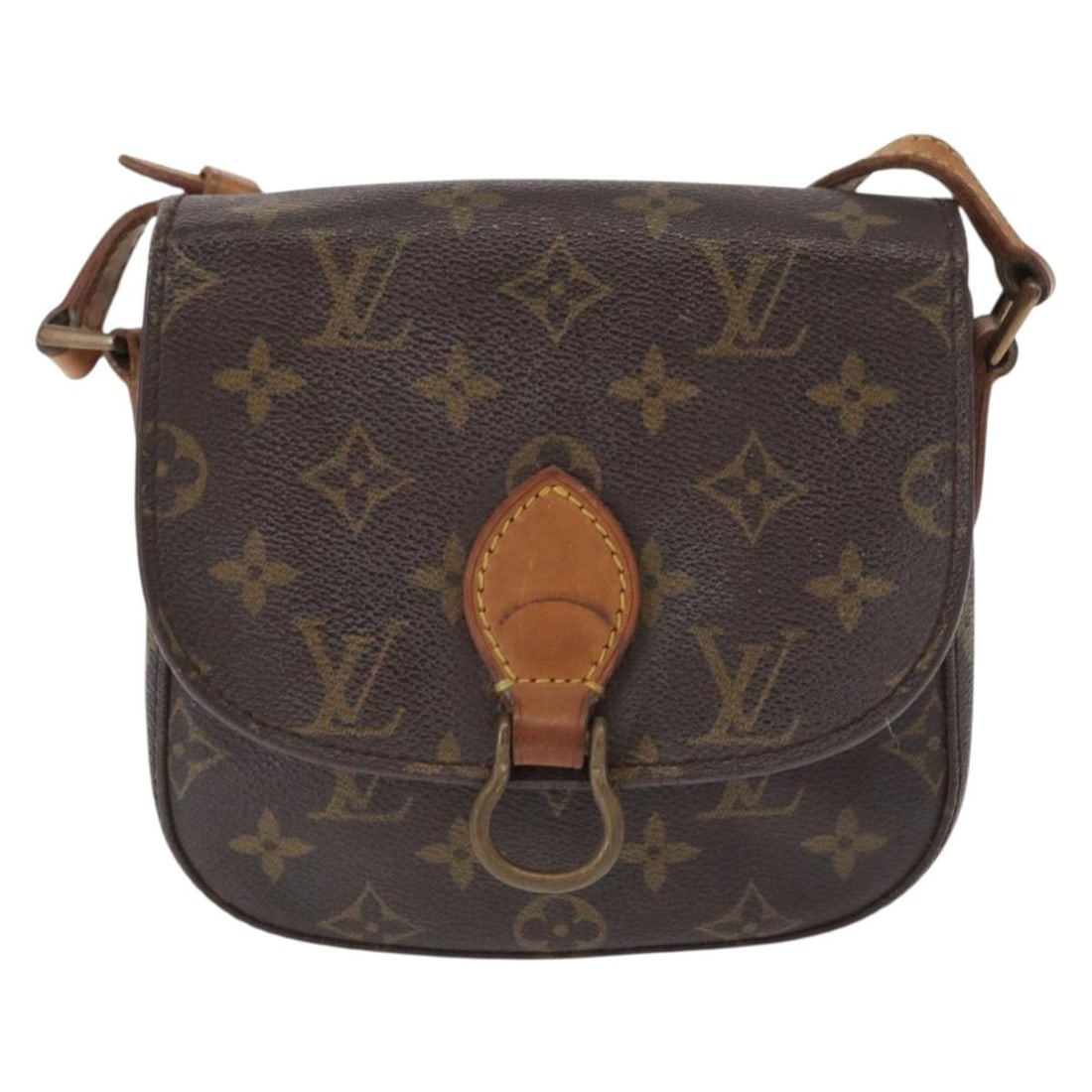 Saint Cloud Brown Canvas Shoulder Bag by Louis Vuitton: Saint Cloud Brown Canvas Shoulder Bag by Louis Vuitton This Louis Vuitton Saint Cloud handbag is crafted from signature monogram canvas in brown, designed for women. The bag features a structured silh