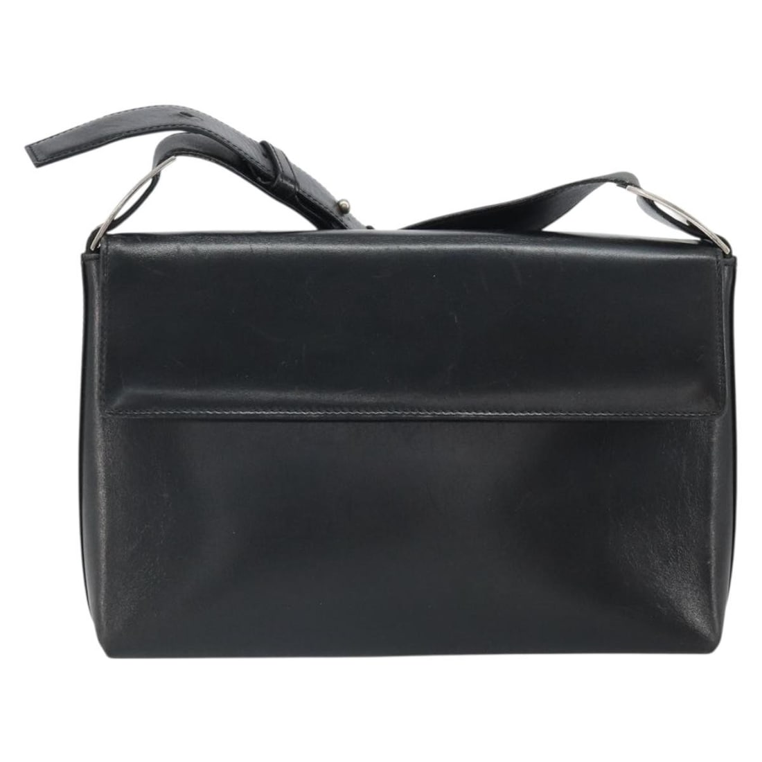 Salvatore Ferragamo Leather Vala Shoulder Bag Black 23cm (1 of 18)