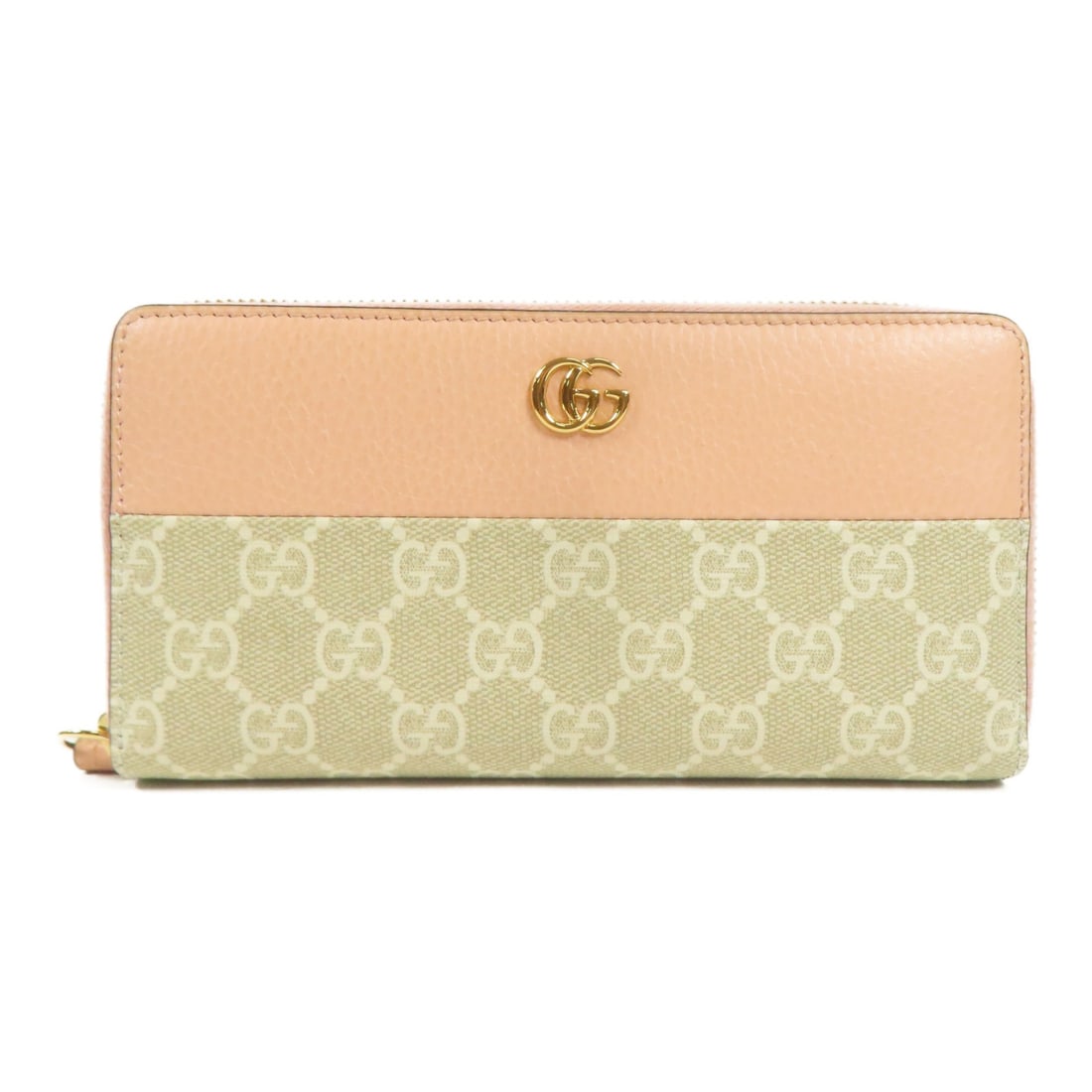 GUCCI GG GHW Long Wallet 456117 Pink Coated Canvas Italy (1 of 15)