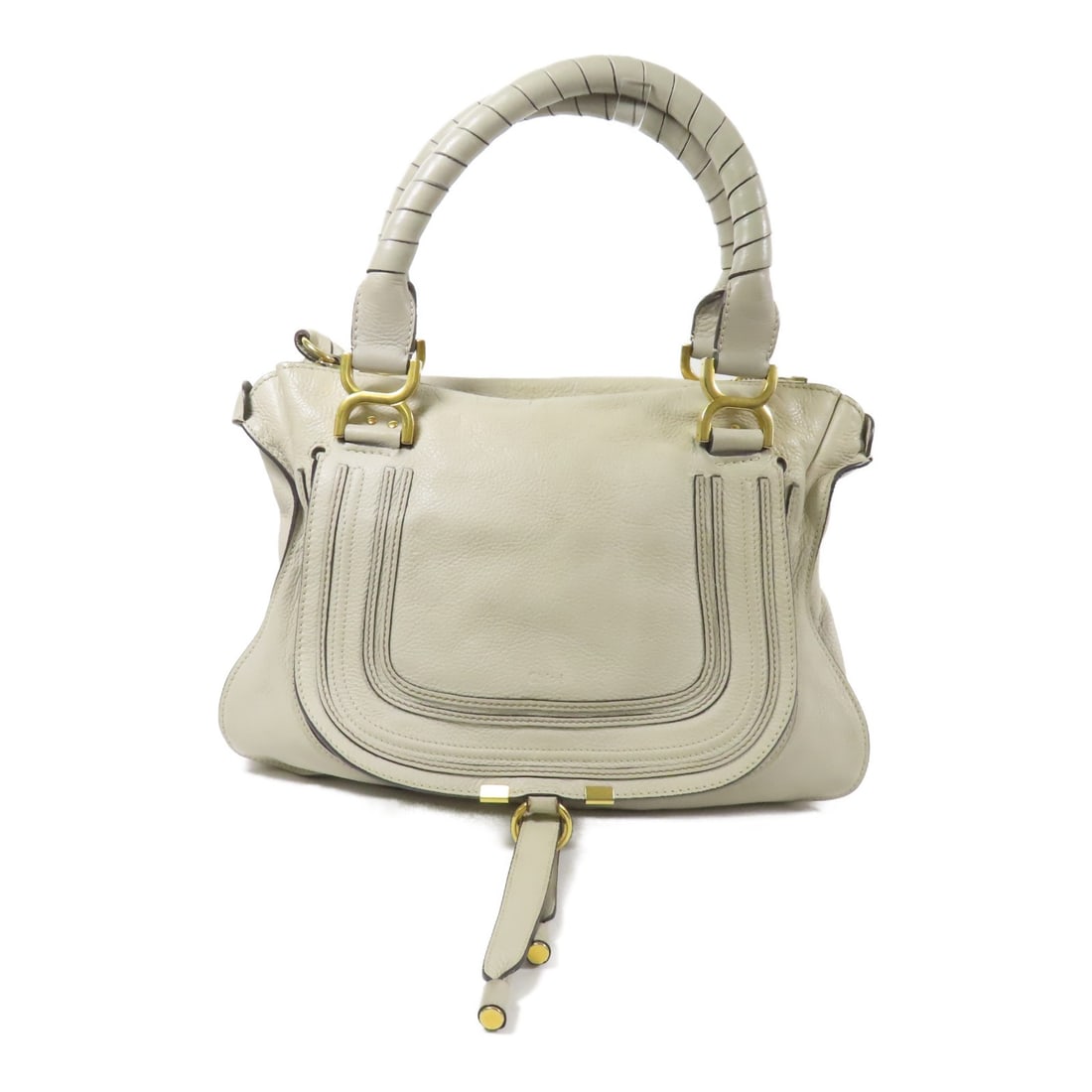 Chloe Marcie Shoulder Bag Gray Lambskin Leather GHW: Chloe Marcie Shoulder Bag Gray Lambskin Leather GHW Elevate your style with this Chloe Marcie Shoulder Bag, crafted from luxurious lambskin leather in a sophisticated gray hue. This stylish shoulder b