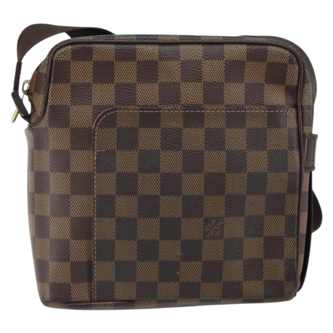 Brown Damier Canvas Olav Shoulder Bag by Louis Vuitton: Brown Damier Canvas Olav Shoulder Bag by Louis Vuitton This Louis Vuitton Olav handbag features the iconic Damier canvas in brown. Designed for women, it offers a compact and practical structure. The