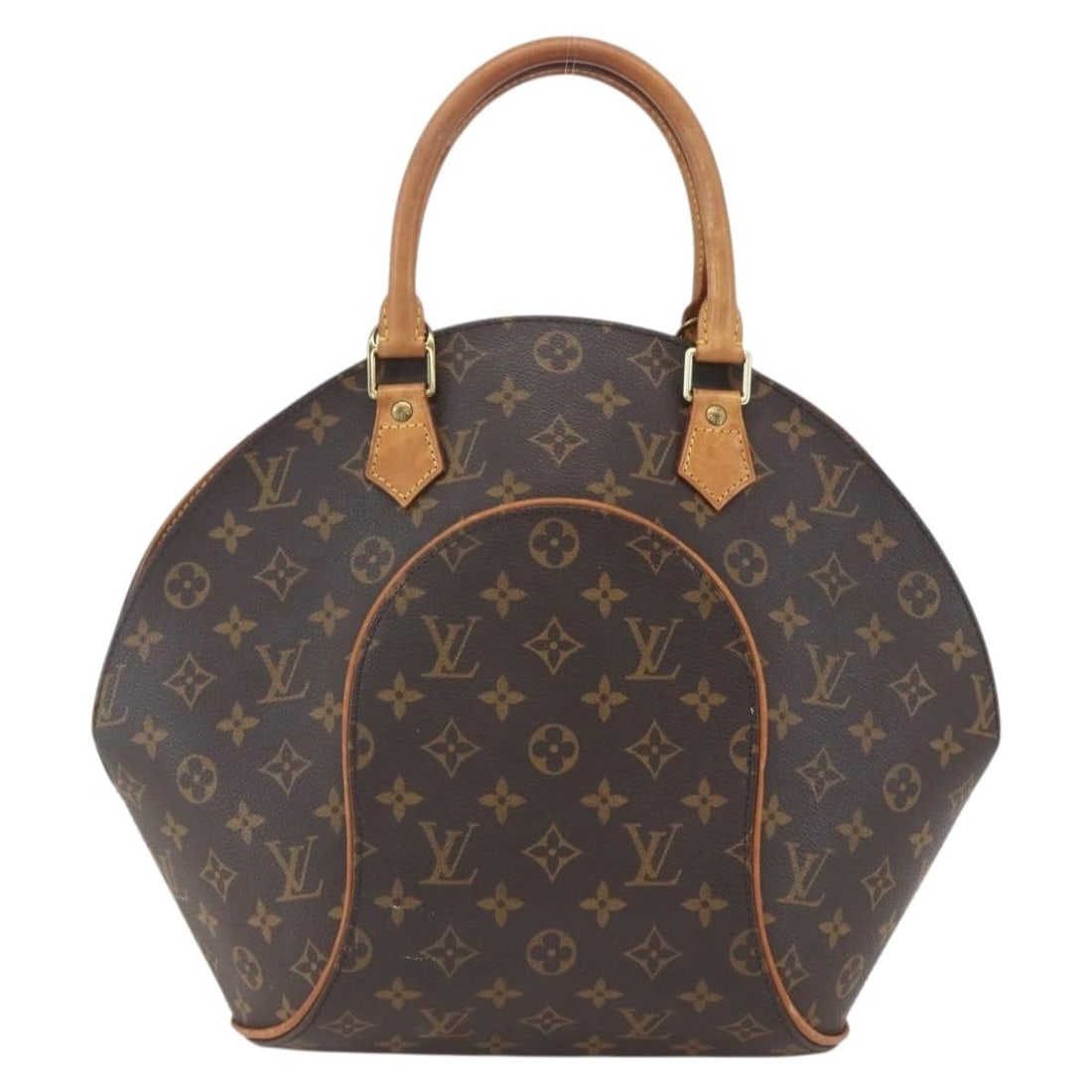 Louis Vuitton Monogram Canvas Ellipse Shoulder Bag Brown: Louis Vuitton Monogram Canvas Ellipse Shoulder Bag Brown This Louis Vuitton Ellipse Bag for women features the iconic monogram canvas in brown. The bag shows signs of wear including surface rubbing, s