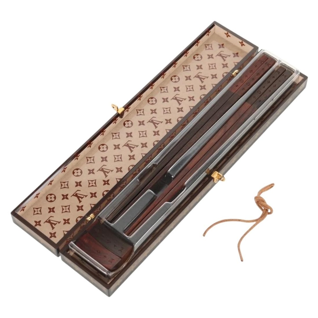 LOUIS VUITTON Monogram Wood Chopsticks VIP Exclusive M99171 (1 of 18)