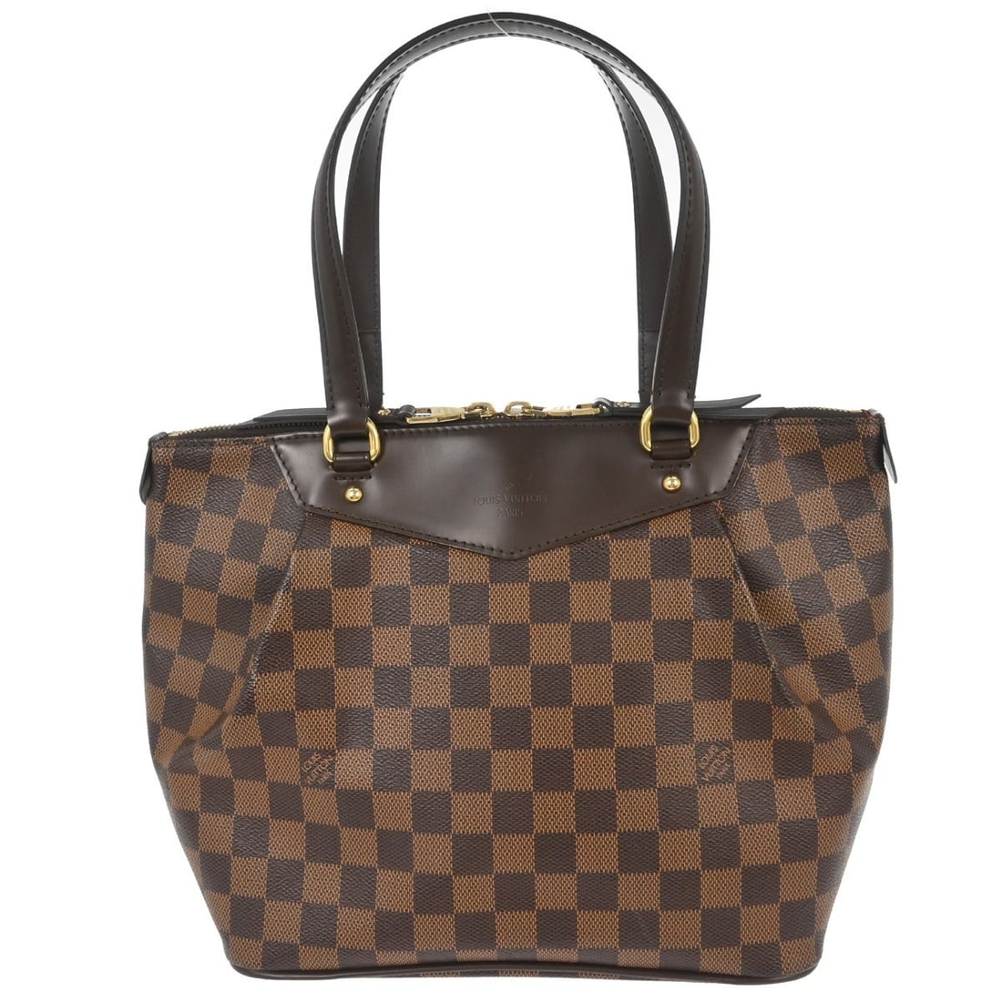Damier Canvas Louis Vuitton Westminster Brown Handbag 25cm x 22cm x 14cm: Damier Canvas Louis Vuitton Westminster Brown Handbag 25cm x 22cm x 14cm This Louis Vuitton Westminster handbag features the classic Damier canvas in brown. Designed for women, it combines style and f