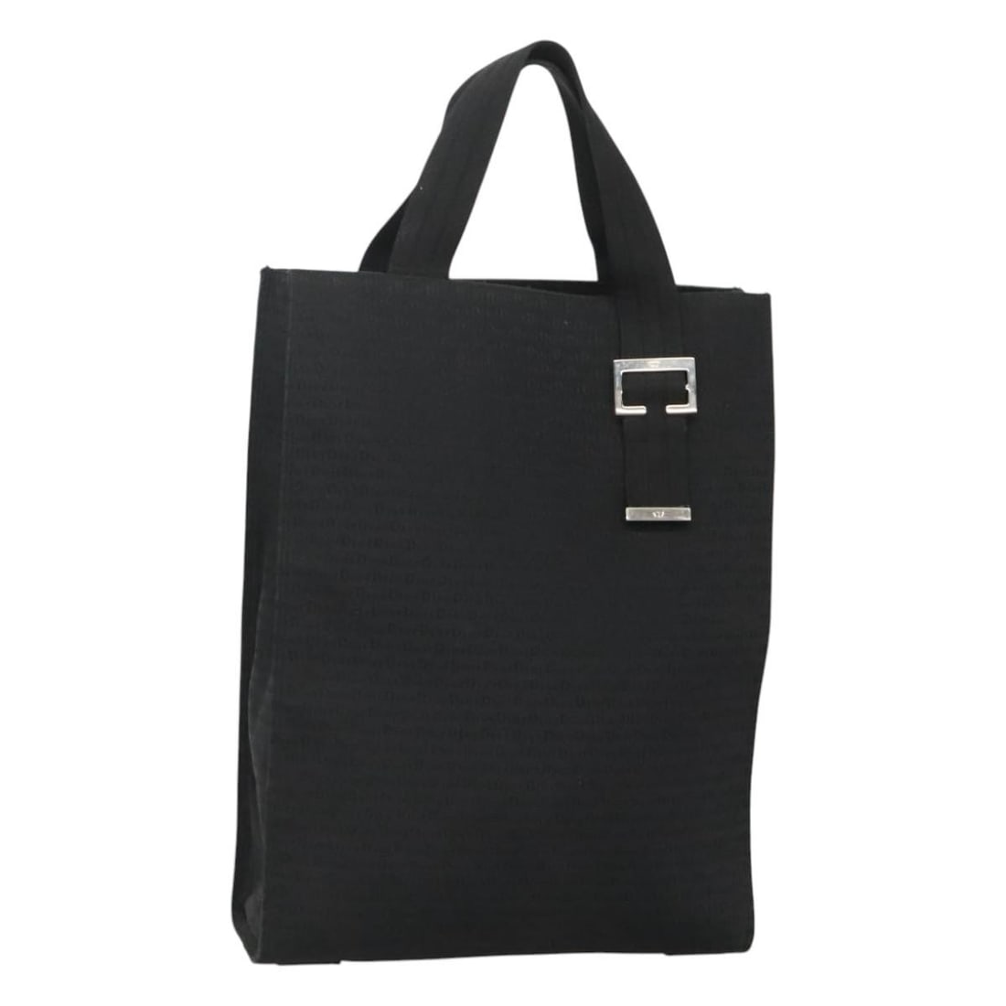 Black Canvas Vintage Tote Bag by Christian Dior Italy: Black Canvas Vintage Tote Bag by Christian Dior Italy This Christian Dior vintage tote features a classic black canvas design, offering a timeless and versatile accessory for women. Crafted in Italy,