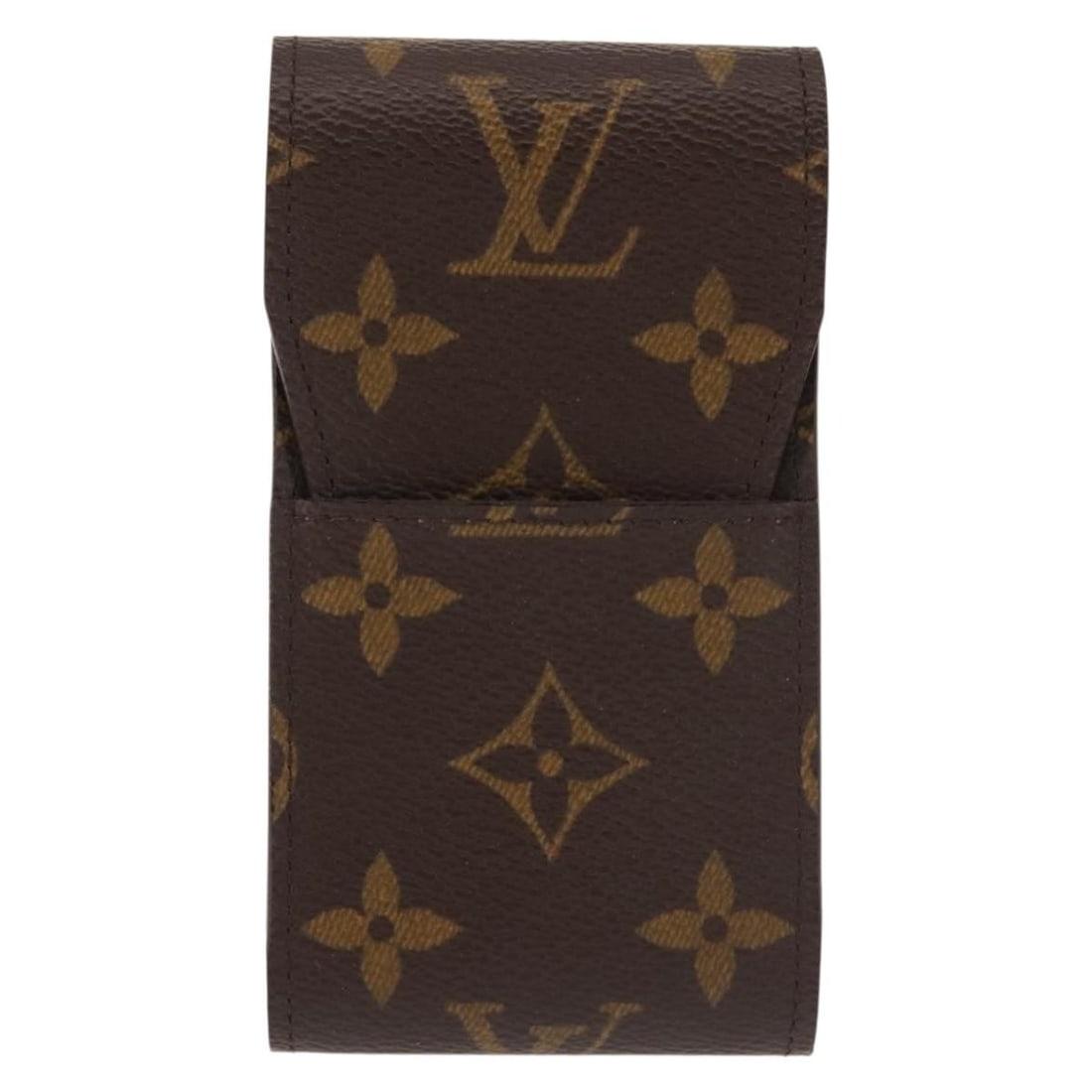 Monogram Canvas Cigarette Case by Louis Vuitton: Monogram Canvas Cigarette Case by Louis Vuitton Louis Vuitton Etui Cigarette Case crafted in brown Monogram canvas, designed for unisex use. This compact case features slight rubbing on the exterior,