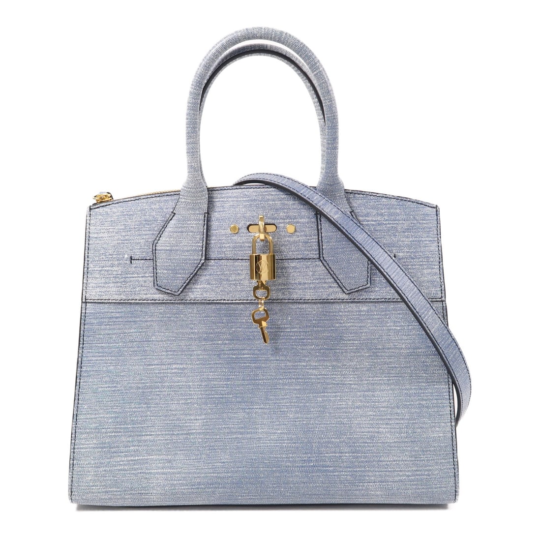 LOUIS VUITTON City Steamer MM Epi Blue 2 Way Shoulder Bag: LOUIS VUITTON City Steamer MM Epi Blue 2 Way Shoulder Bag The LOUIS VUITTON City Steamer MM is a stylish and versatile 2-way shoulder bag, perfect for both casual and formal occasions. Crafted from hi
