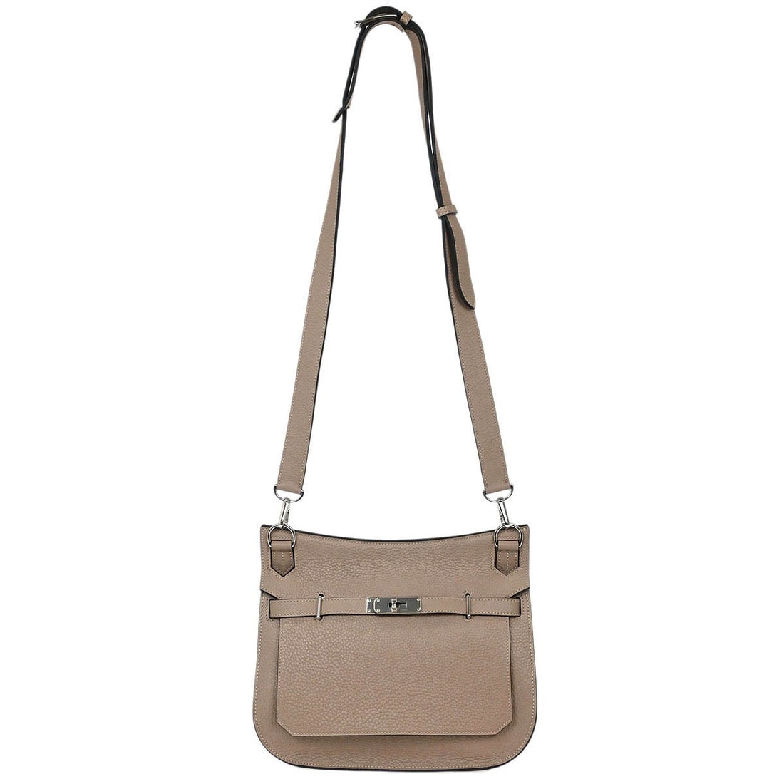 Hermes Jypsiere 28 Gray Leather Shoulder Bag 27cm: Hermes Jypsiere 28 Gray Leather Shoulder Bag 27cm This Hermes Jypsiere Bag is crafted from gray leather and designed for women. The pre-owned shoulder bag is in very good condition, displaying minimal