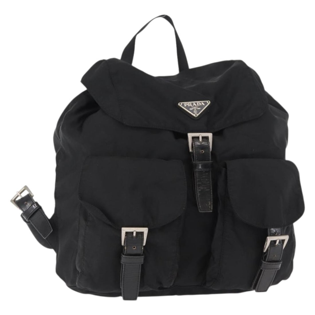 Prada Black Tessuto Nylon Double Pocket Unisex Backpack (1 of 18)