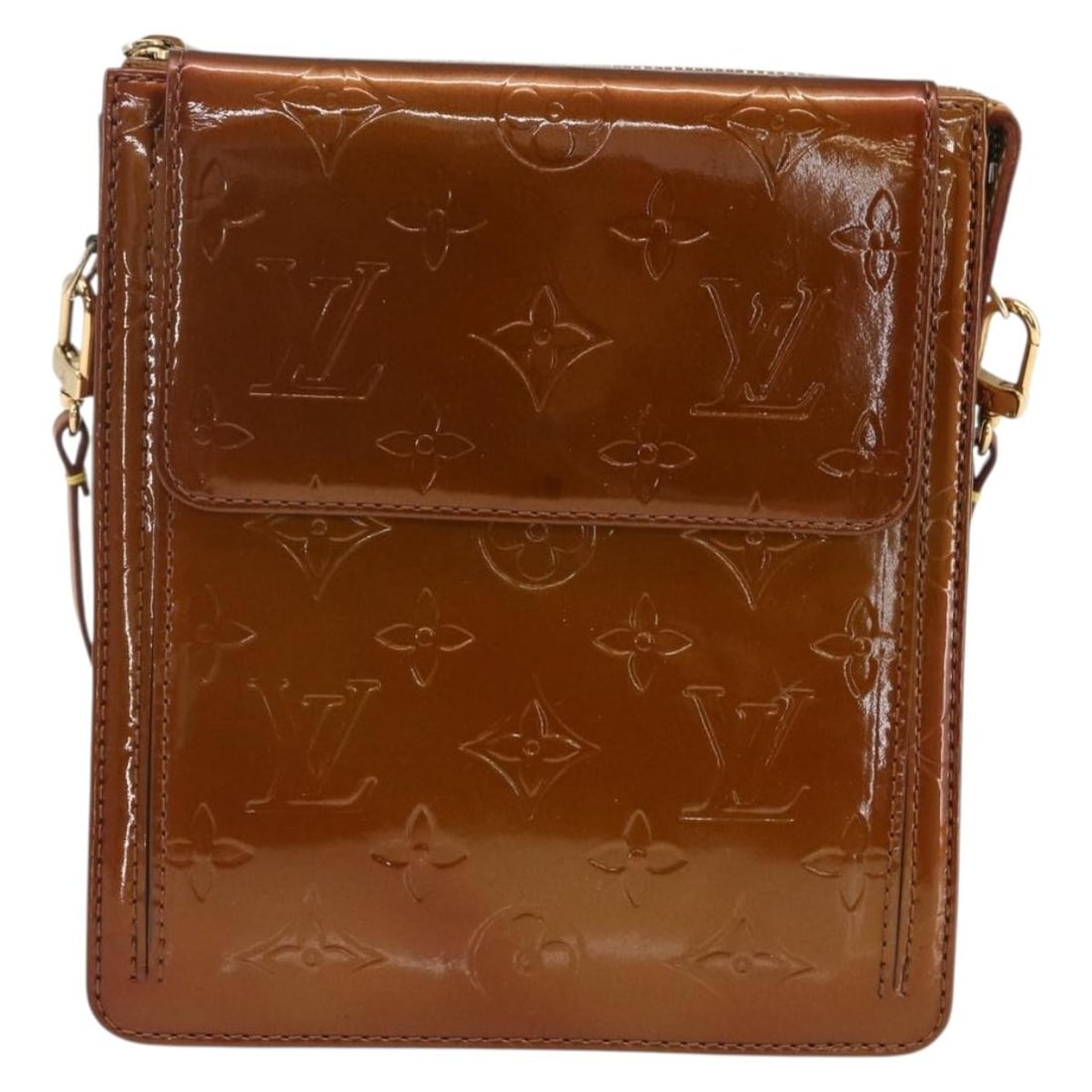 Louis Vuitton Mott Brown Monogram Vernis Patent Leather Shoulder Bag: Louis Vuitton Mott Brown Monogram Vernis Patent Leather Shoulder Bag This Louis Vuitton Mott handbag features the iconic Monogram Vernis in brown patent leather. Designed for women, it offers a compac