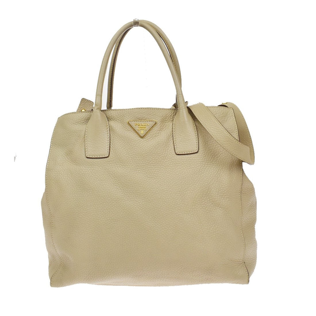 Prada Twin Shopping Tote Beige Leather Handbag Italy: Prada Twin Shopping Tote Beige Leather Handbag Italy This Prada Twin Shopping Tote is crafted from beige leather and designed for women. Made in Italy, it features a spacious interior and an elegant s