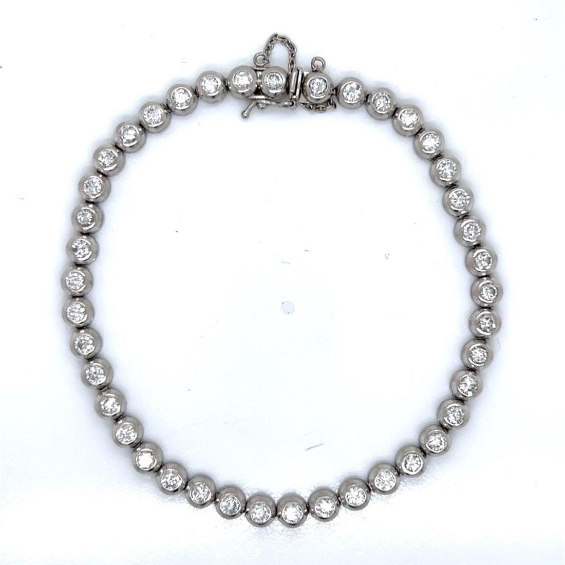 Platinum Diamond Bracelet 3.15 Ct 41 Diamonds G-H VVS-VS 7.5 Inch (1 of 4)