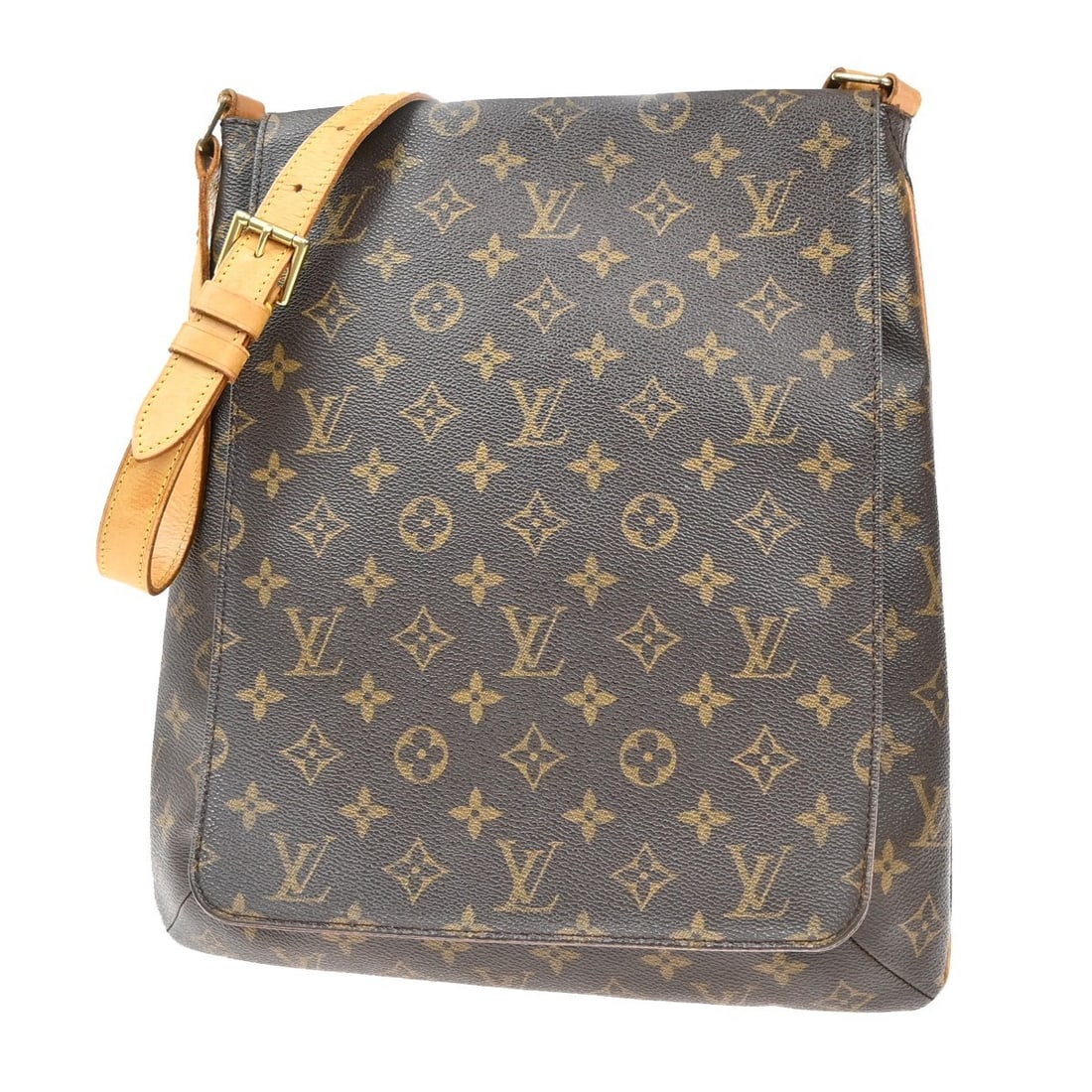 Louis Vuitton Musette Brown Canvas Shoulder Bag 30cm by 35cm by 4cm: Louis Vuitton Musette Brown Canvas Shoulder Bag 30cm by 35cm by 4cm Pre-owned Louis Vuitton Musette shoulder handbag crafted from monogram canvas, designed for women. The bag features a brown color an