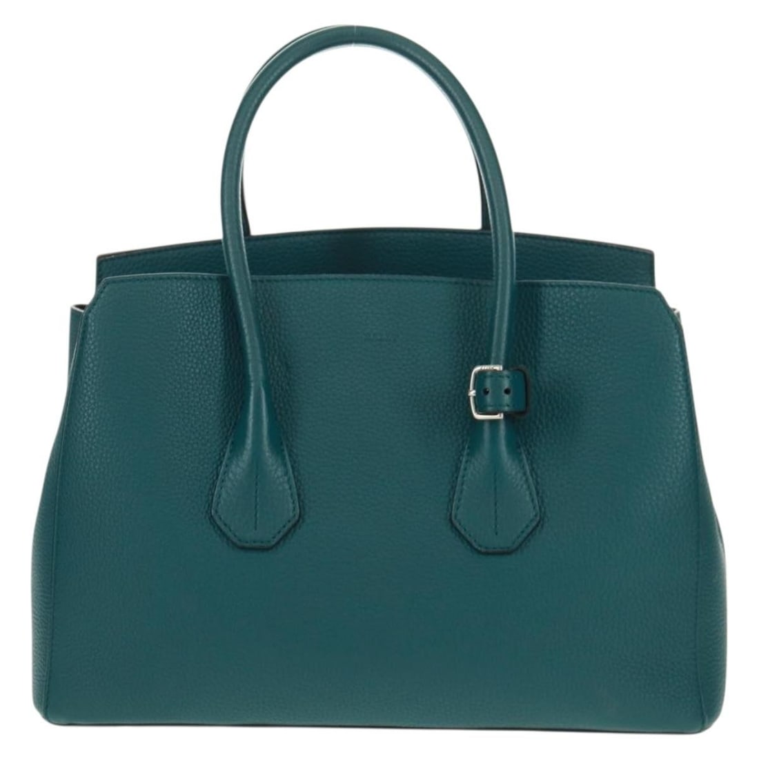 Green Leather Handbag Bally Vintage Model 33cm by 25cm by 17cm: Green Leather Handbag Bally Vintage Model 33cm by 25cm by 17cm This vintage Bally handbag for women is crafted from green leather and features a structured design. It shows slight signs of wear with m