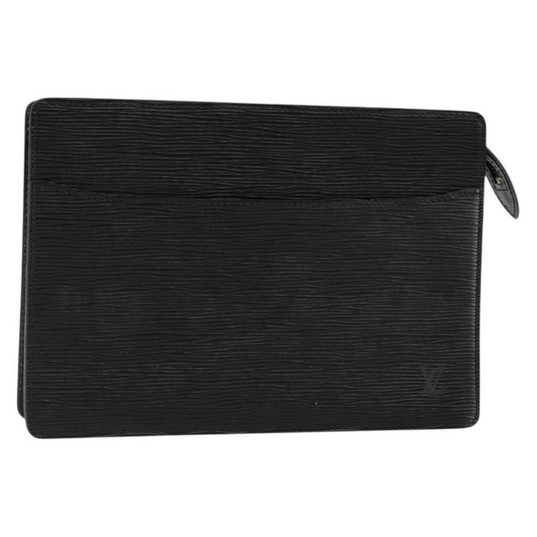 LOUIS VUITTON Epi Leather Clutch Bag Black M52522 Auth: LOUIS VUITTON Epi Leather Clutch Bag Black M52522 Auth This authentic LOUIS VUITTON Epi Pochette Homme Clutch Bag is a stylish accessory crafted from luxurious Epi leather in a classic black color. Th