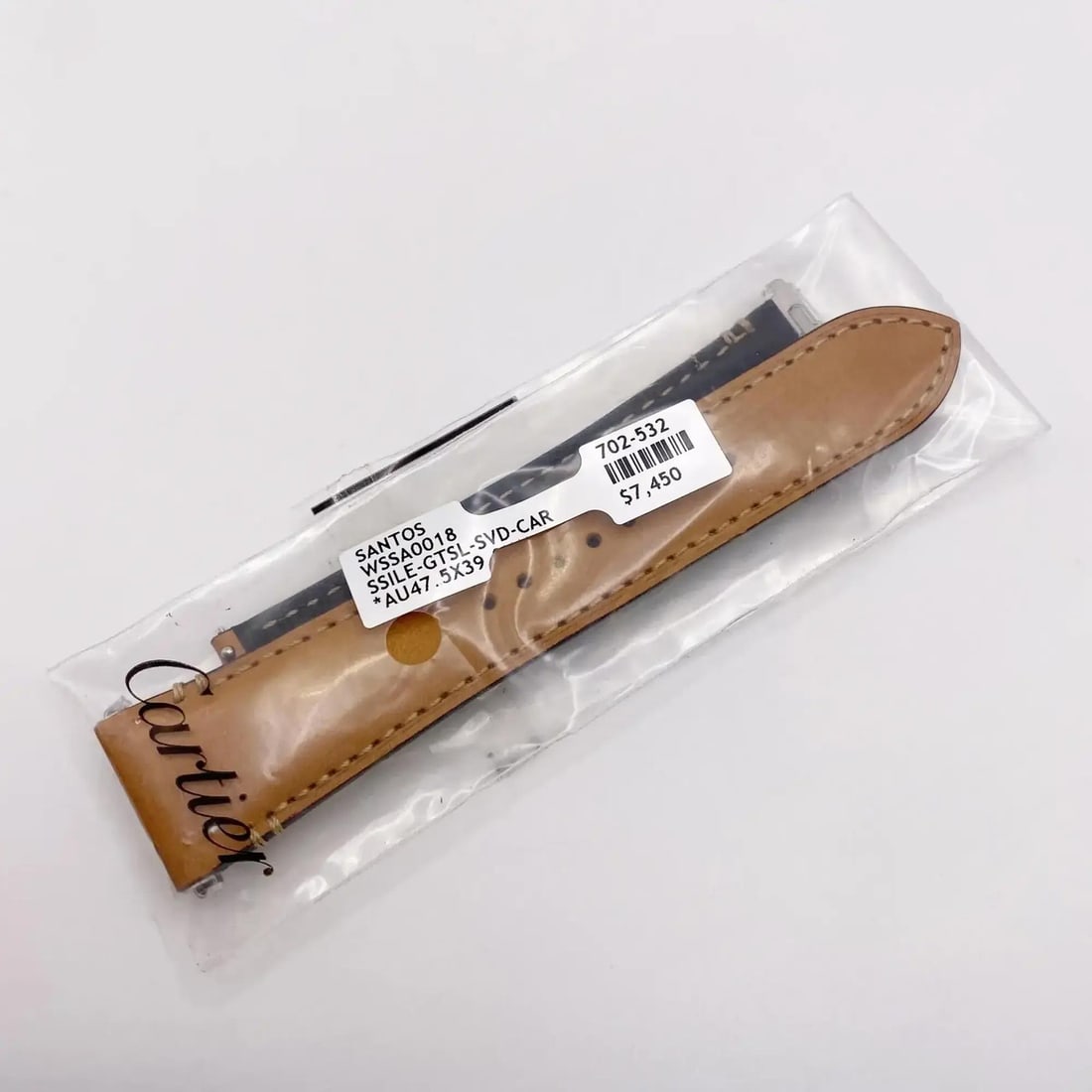 Cartier Honey Brown Leather Quick Release Strap Band 18mm for Santos: Cartier Honey Brown Leather Quick Release Strap Band 18mm for Santos Elevate your timepiece with this authentic Cartier Honey Brown Quick Release Strap Band, designed specifically for the Cartier Sant