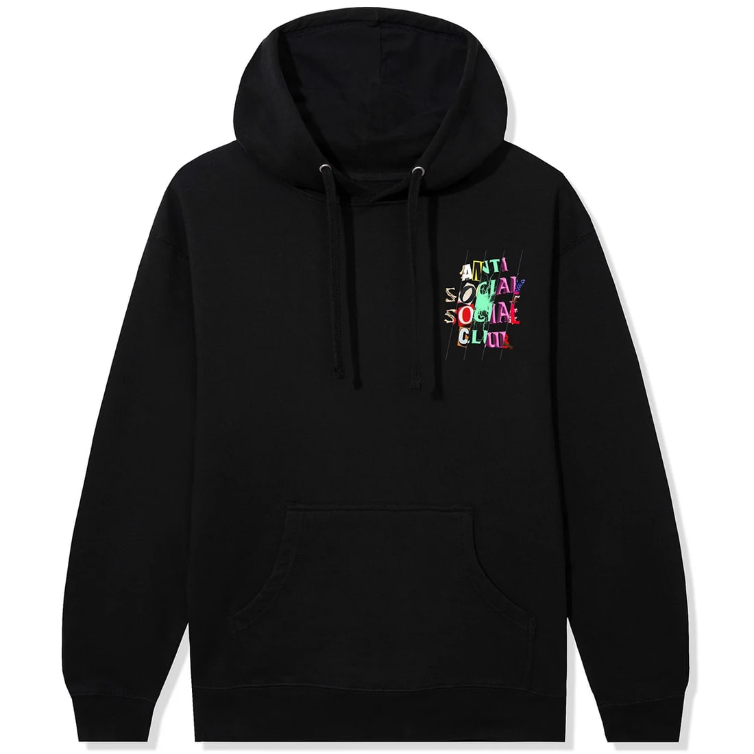 Radness Black Hoodie by Anti Social Social Club Size Large: Radness Black Hoodie by Anti Social Social Club Size Large The Anti Social Social Club Radness Black Hoodie is crafted from soft cotton, offering comfort and a bold streetwear style. It features the i
