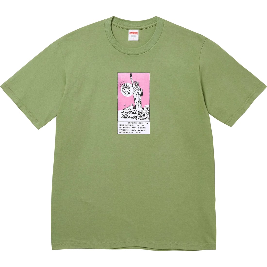 Liberty Moss T Shirt by Supreme in Large Size: Liberty Moss T Shirt by Supreme in Large Size This is an authentic Supreme Liberty Moss Tee in un-used and unworn condition. The tee is a size large. Specifications Brand: Supreme Model: Liberty Moss