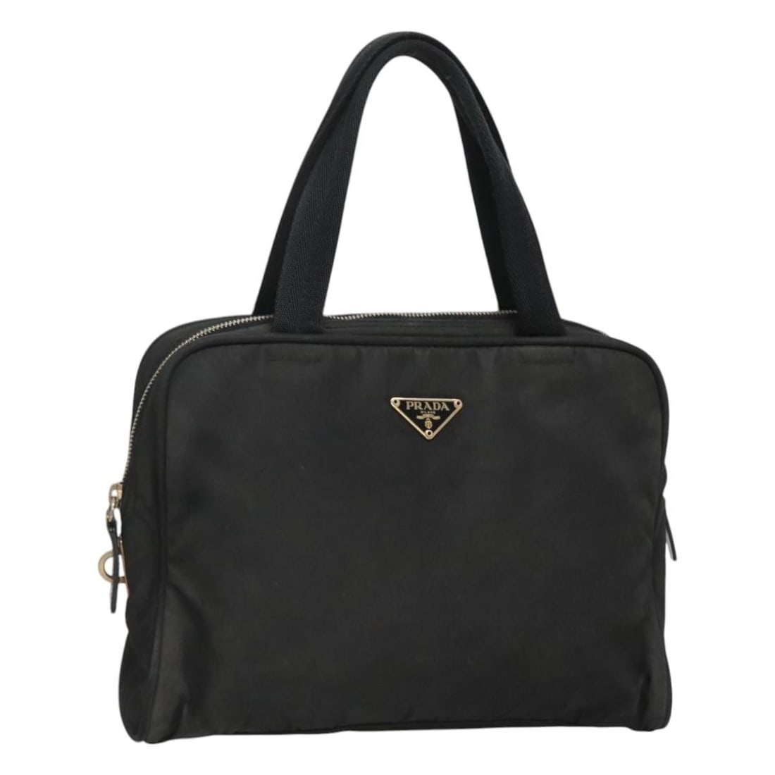Prada Black Tessuto Nylon Zip Around Tote Bag 27cm: Prada Black Tessuto Nylon Zip Around Tote Bag 27cm This Prada Zip Around Tote is crafted from black nylon and designed for women. It features a spacious main compartment with a zip-around closure, off
