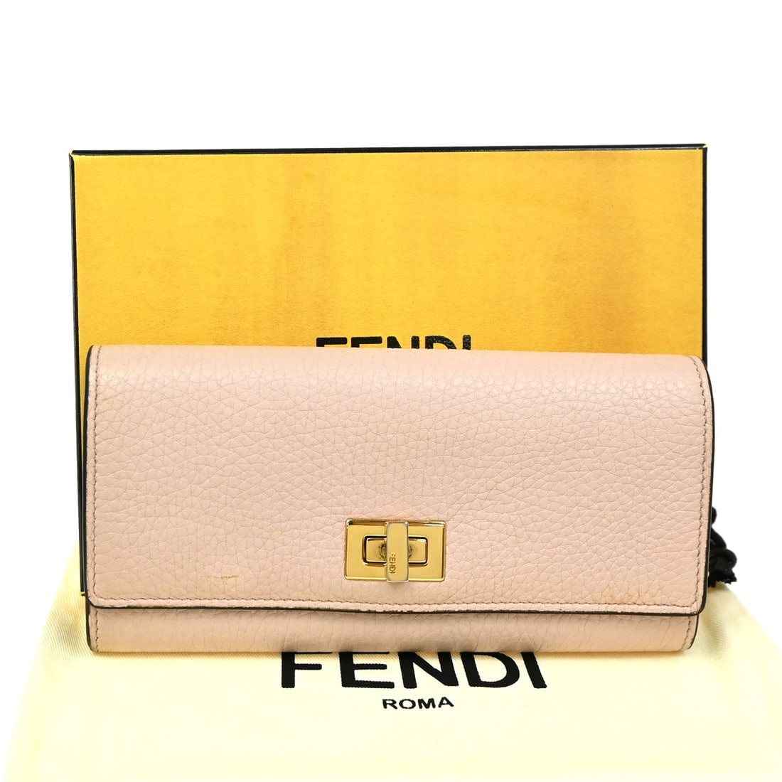 Pink Leather Fendi Peekaboo Women's Wallet 18.5cm by 9cm (1 of 17)