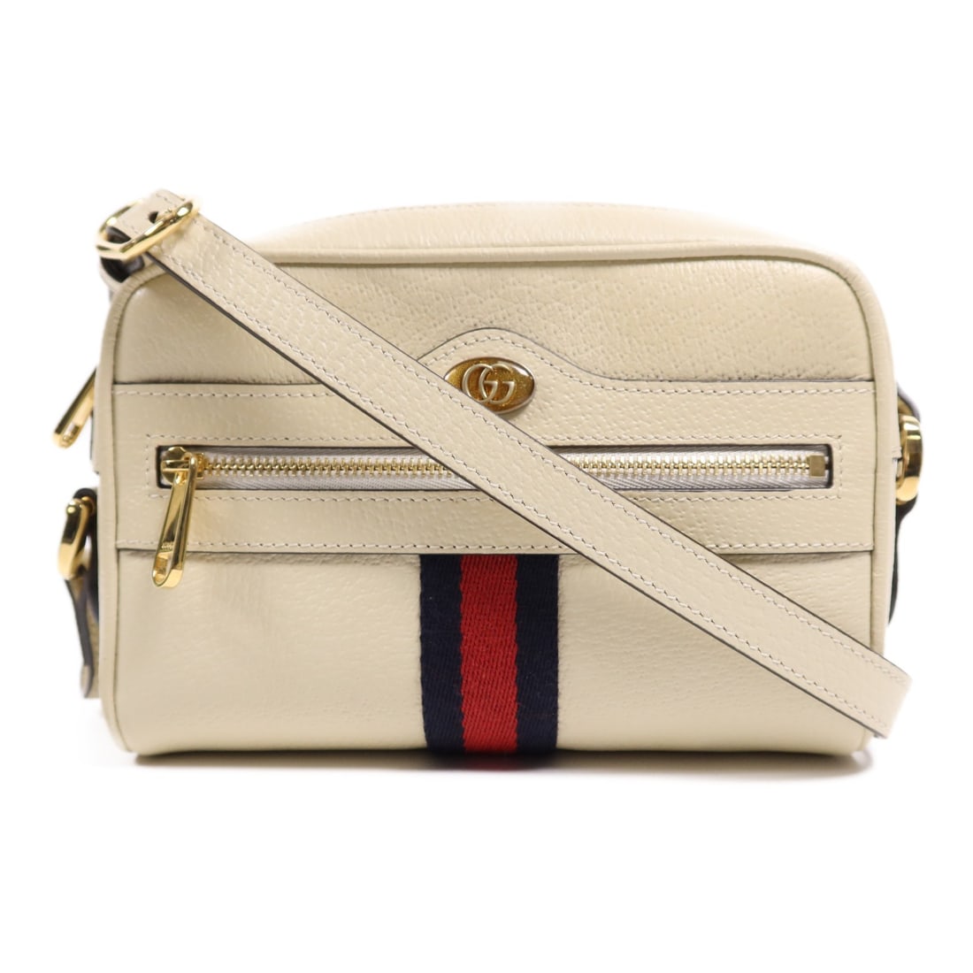 GUCCI GG Ophidia Shoulder Bag Calfskin Leather White GHW (1 of 15)