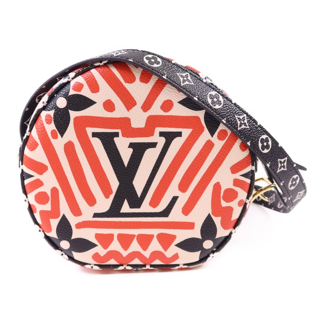 Louis Vuitton Boite Chapeau Soupe Monogram Giant Crafty Shoulder Bag M45364: Louis Vuitton Boite Chapeau Soupe Monogram Giant Crafty Shoulder Bag M45364 This Louis Vuitton Boite Chapeau Soupe shoulder bag features the Monogram Giant Crafty pattern in red on PVC coated canvas.