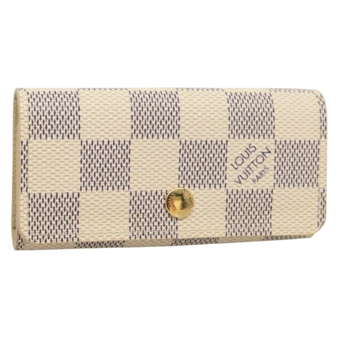 LOUIS VUITTON Damier Azur N60020 4 Key Case France Auth: LOUIS VUITTON Damier Azur N60020 4 Key Case France Auth Elevate your accessory collection with this authentic Louis Vuitton Damier Azur Multi Cles 4 Key Case. Crafted from high-quality Damier Azur Can