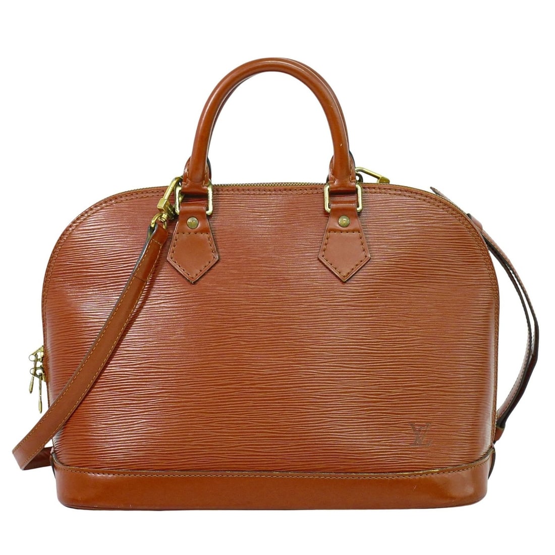 Louis Vuitton Alma Brown Leather Handbag 30cm x 23cm x 15cm (1 of 18)