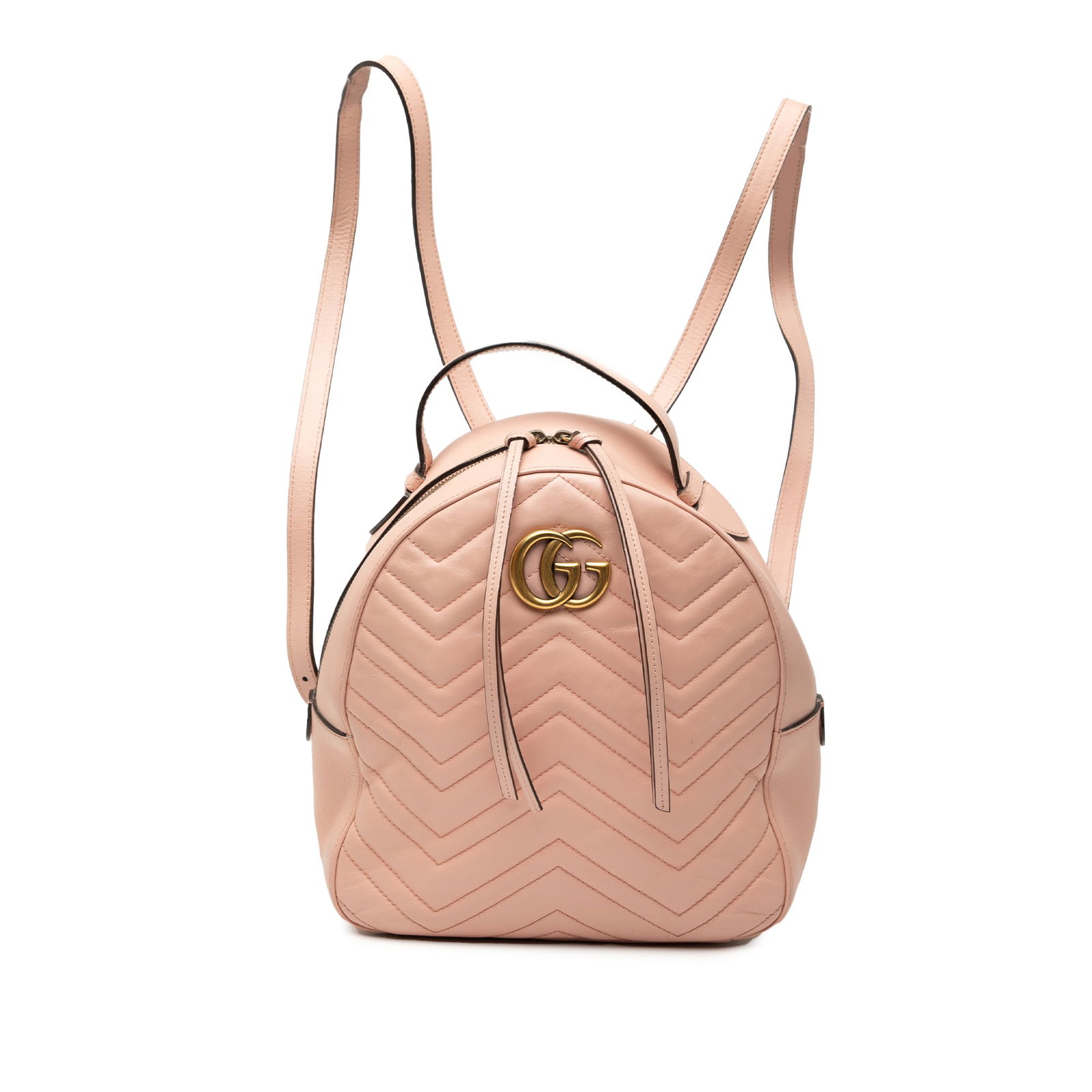 Gucci Small GG Marmont Pink Leather Backpack with Quilted Design (1 of 7)