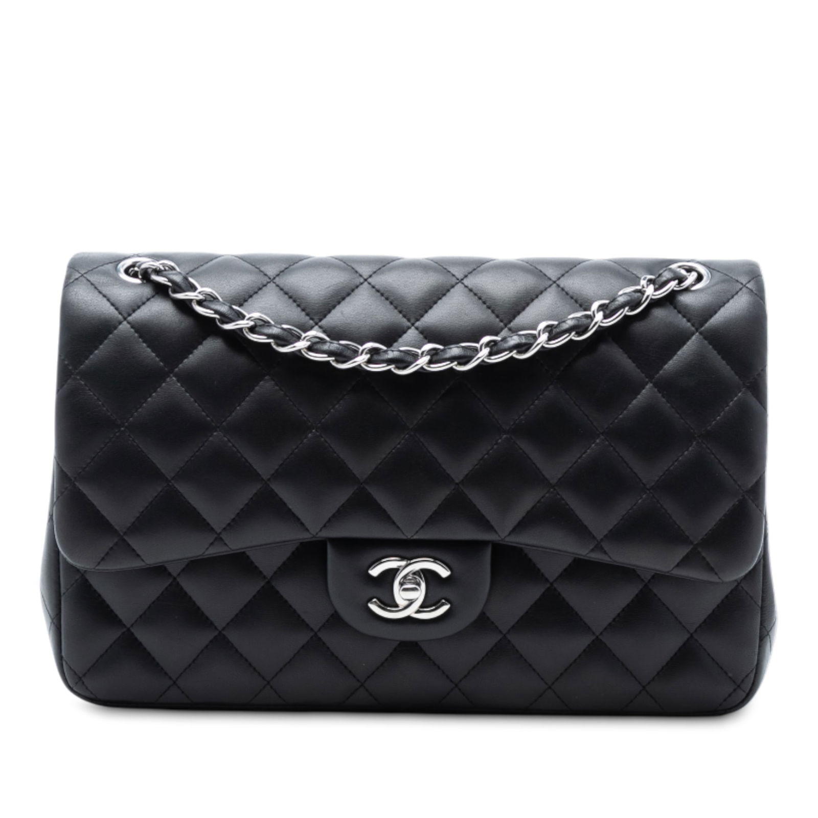 Black Lambskin Shoulder Bag by Chanel Jumbo Classic Double Flap (1 of 7)