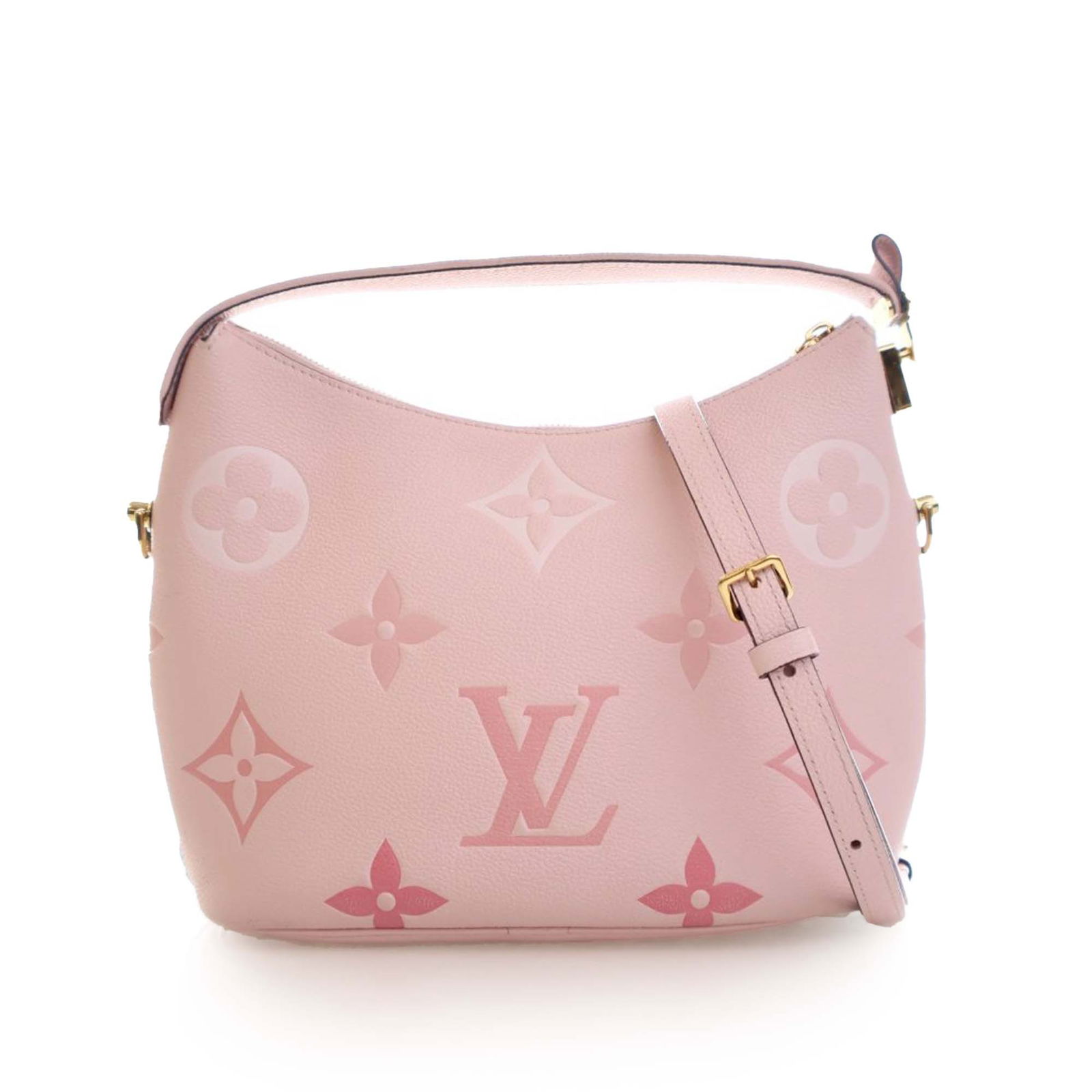 Pink Monogram Giant Empreinte Marshmallow PM Louis Vuitton Leather Bag: Pink Monogram Giant Empreinte Marshmallow PM Louis Vuitton Leather Bag This Louis Vuitton Marshmallow PM bag from the Monogram Giant Empreinte By The Pool collection features a pink leather monogram e