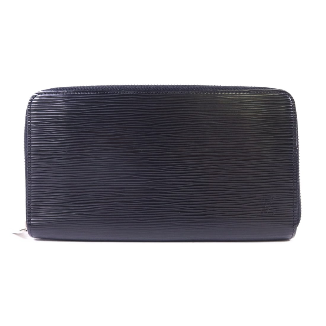 Louis Vuitton M42705 Epi Leather Zipper Wallet in Black: Louis Vuitton M42705 Epi Leather Zipper Wallet in Black This Louis Vuitton long wallet features a classic zip-around design and is crafted from high-quality calfskin leather. The wallet comes in a blu