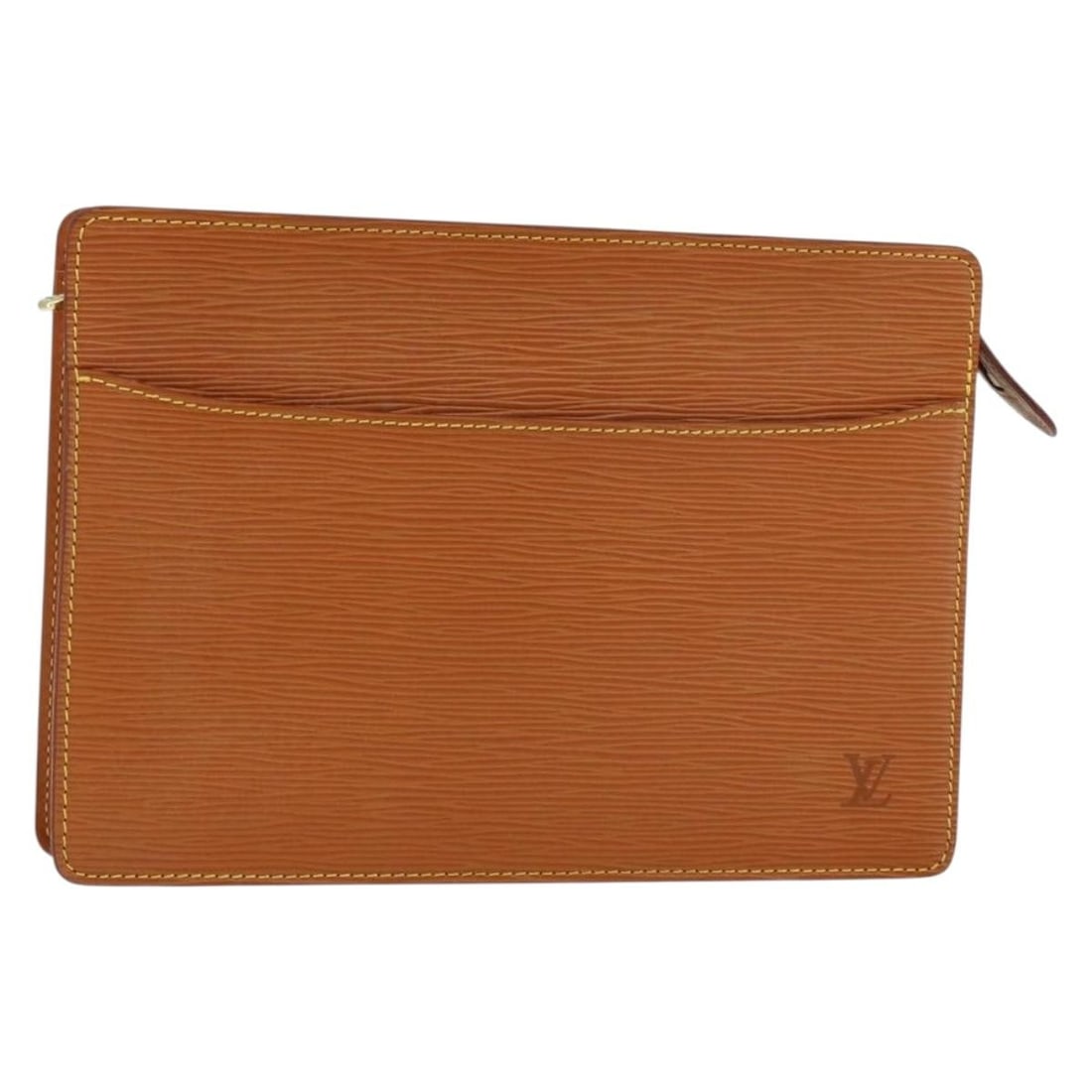 LOUIS VUITTON Epi Pochette Homme Clutch Bag Brown Zipangu Gold M52528 Auth: LOUIS VUITTON Epi Pochette Homme Clutch Bag Brown Zipangu Gold M52528 Auth This elegant Louis Vuitton Epi Pochette Homme Clutch Bag is crafted from durable Epi leather in a sophisticated Brown and Zip