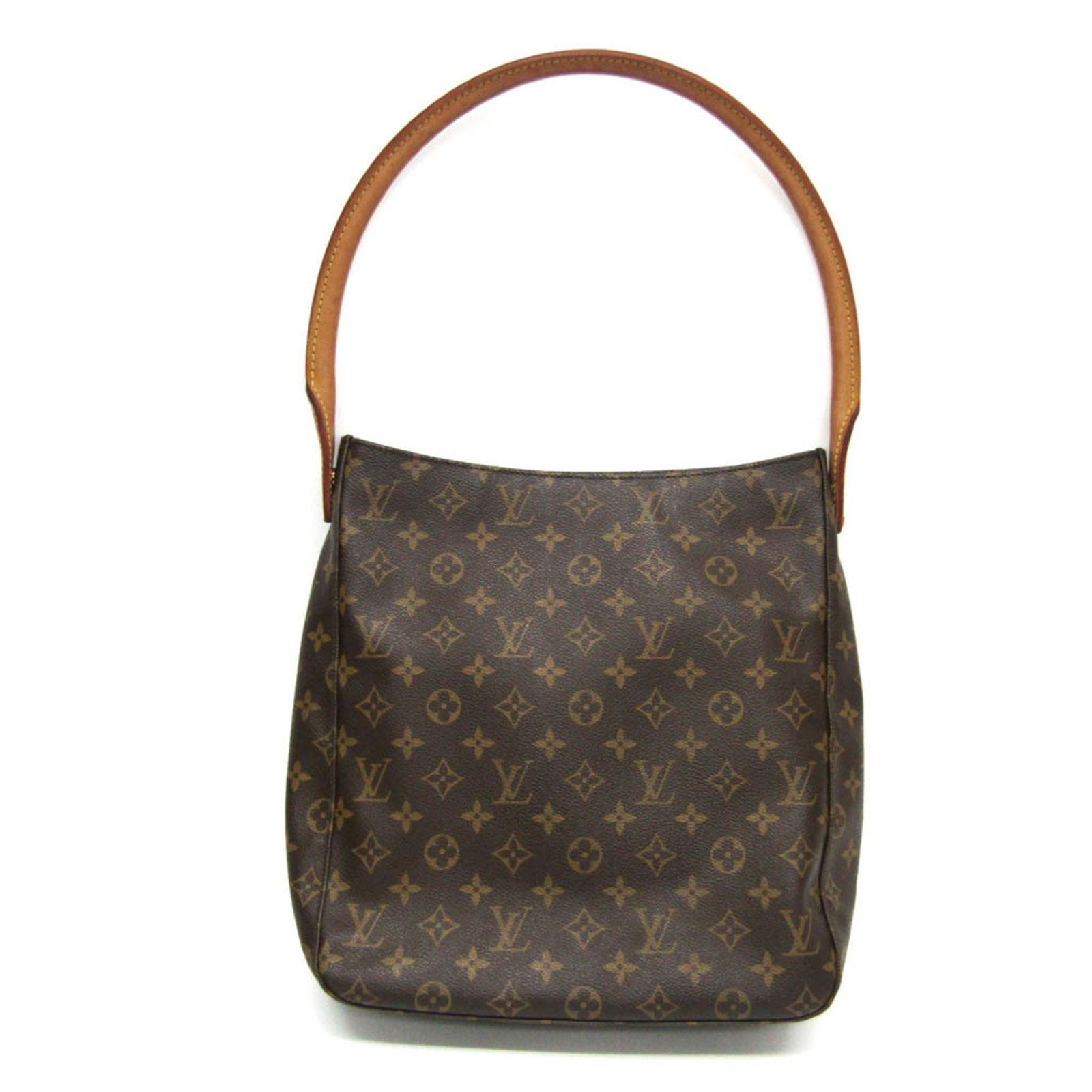 Louis Vuitton Monogram Canvas Looping Tote Bag Brown 29cm: Louis Vuitton Monogram Canvas Looping Tote Bag Brown 29cm Louis Vuitton Looping Handbag in brown monogram canvas designed for unisex use. The handbag features a spacious interior and durable canvas ma