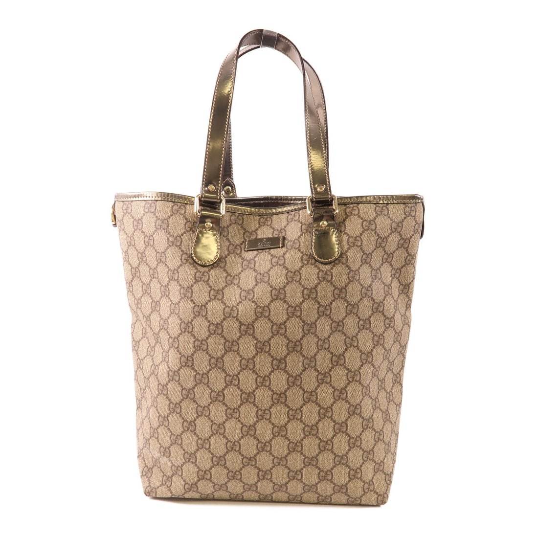GUCCI GG Tote Bag 189896 Brown PVC Coated Canvas (1 of 18)