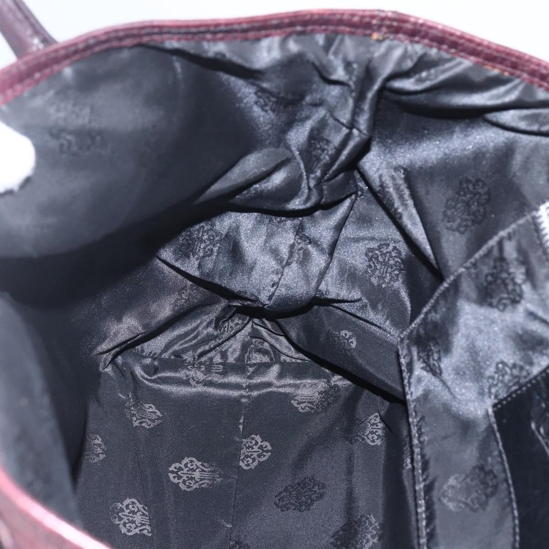 Chrome Hearts Black Leather Tote Bag Crosspatch Authenticated - 17