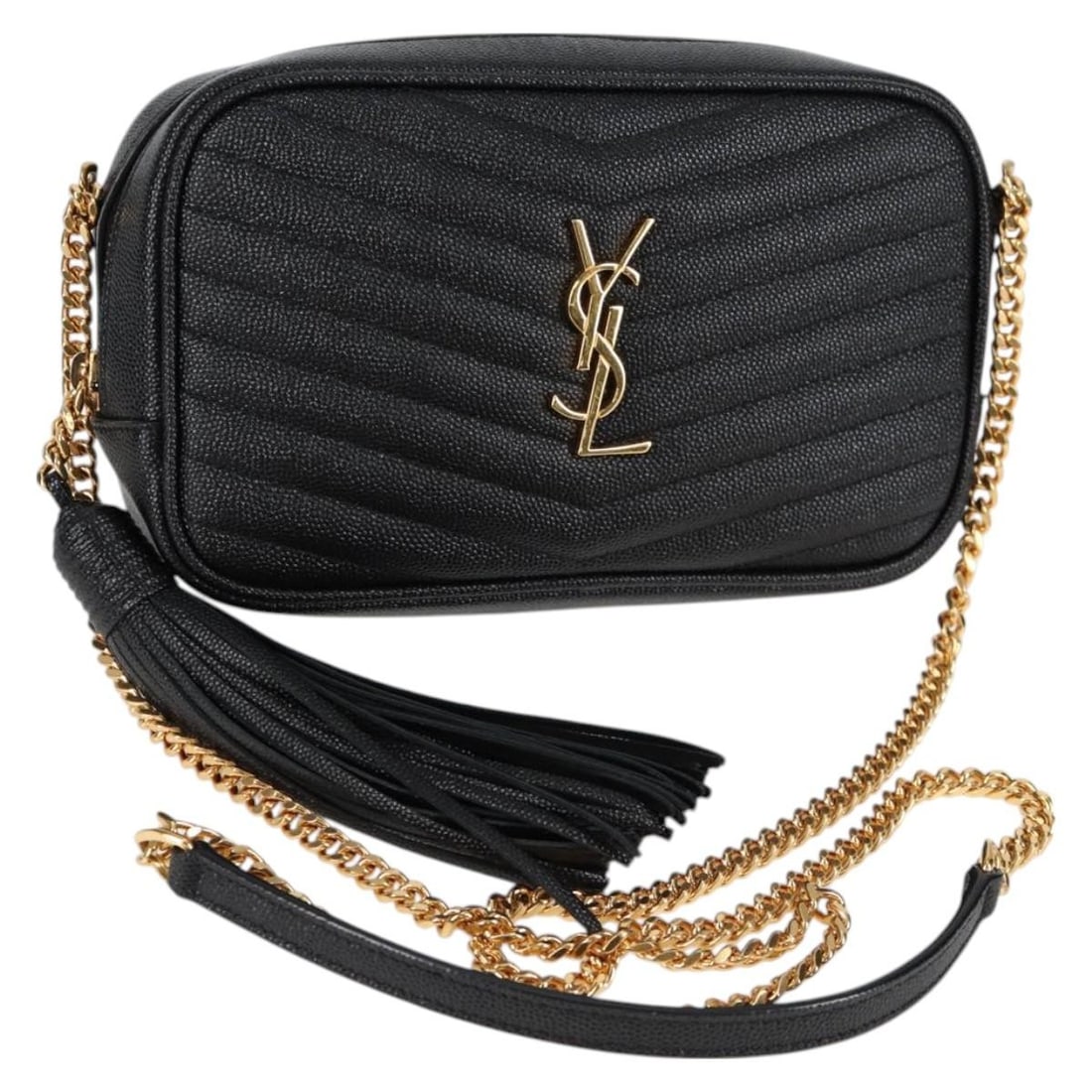 Saint Laurent Leather Lou Camera Bag Black 18cm by 10cm by 5cm (1 of 18)