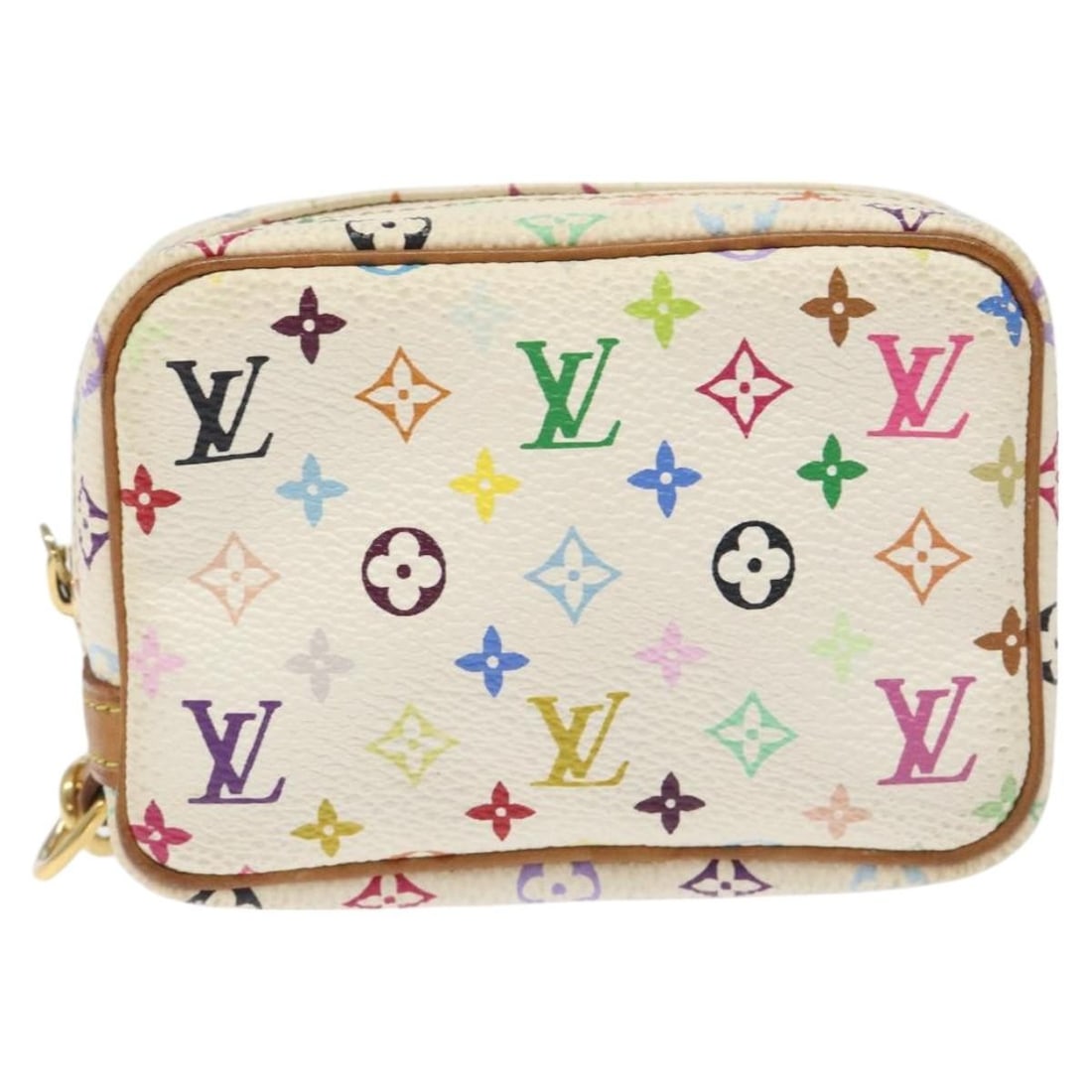 Louis Vuitton Multicolor Canvas Wapity Trousse Pouch for Women: Louis Vuitton Multicolor Canvas Wapity Trousse Pouch for Women The Louis Vuitton Wapity Trousse Pouch in Monogram Multicolor is crafted from canvas and designed for women. This pre-owned pouch is in g