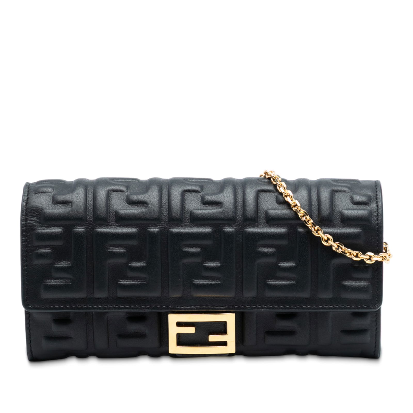 Fendi Zucca Leather Baguette Chain Continental Crossbody Wallet (1 of 7)
