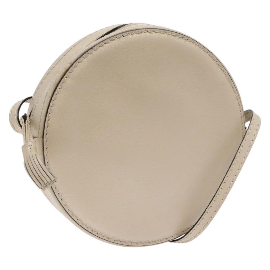 Beige Leather Circle Tote Bag with Intrecciato by Bottega Veneta: Beige Leather Circle Tote Bag with Intrecciato by Bottega Veneta This Bottega Veneta Convertible Circle Tote features beige leather with the brand's signature Intrecciato detailing. Designed for women